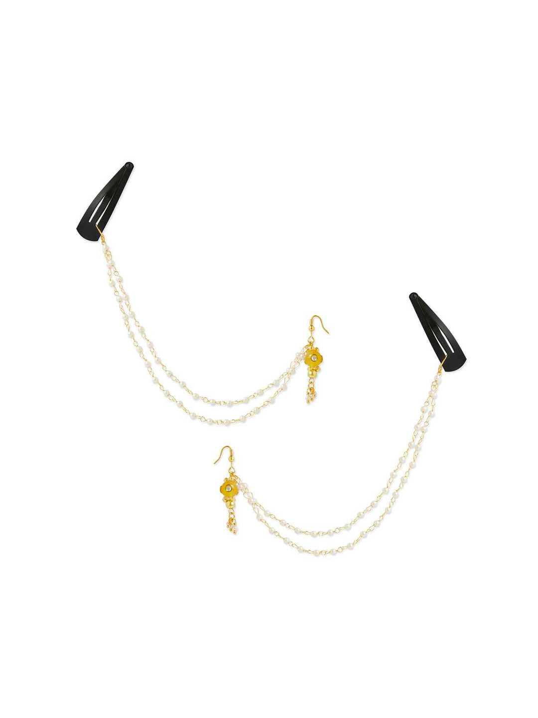 RIBBON CANDY Artificial Beaded Classic Ear Cuff Earrings With Pins