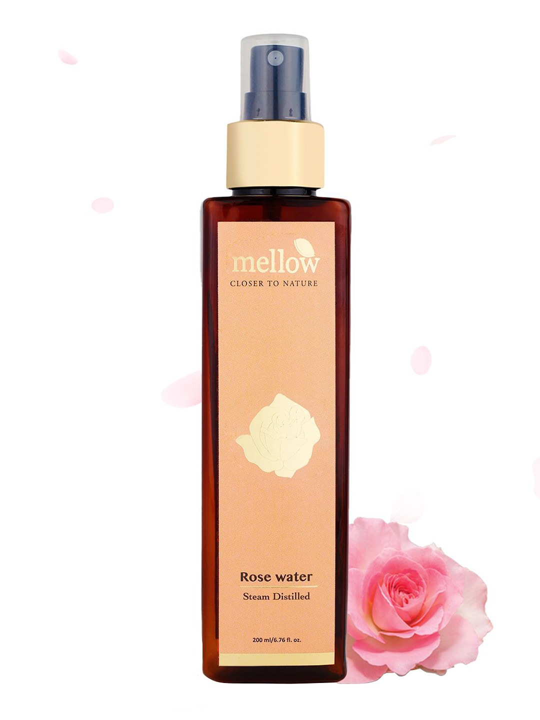 MELLOW Steam Distilled Rose Water Spray - 100ml