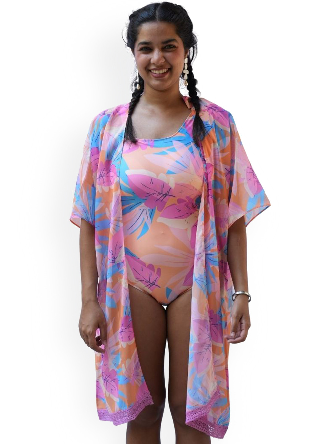 TFW Tropical Printed Swimwear Cover Up