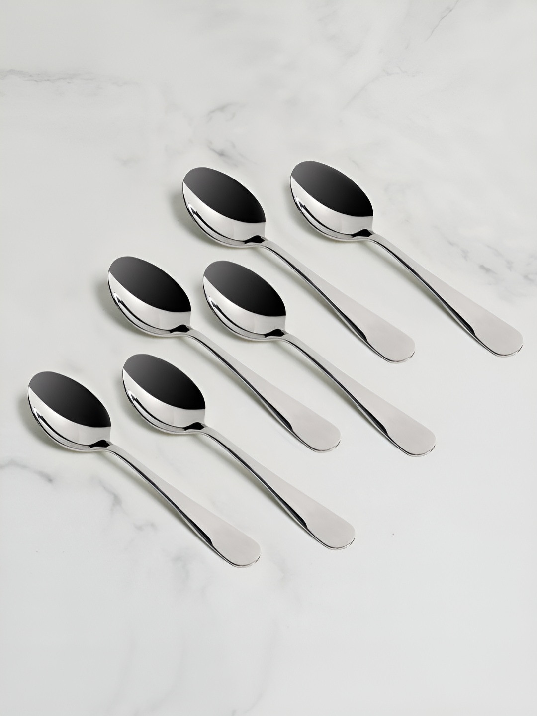 MEYER Silver Toned 6 Pieces High Gloss Stainless Steel Tea Spoon