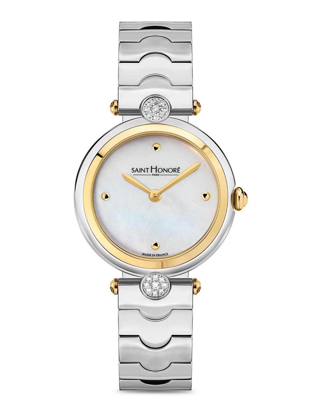 SAINT HONORE PARIS Women City Of Lights Quartz White Round Watch- CL726106-14YBIT