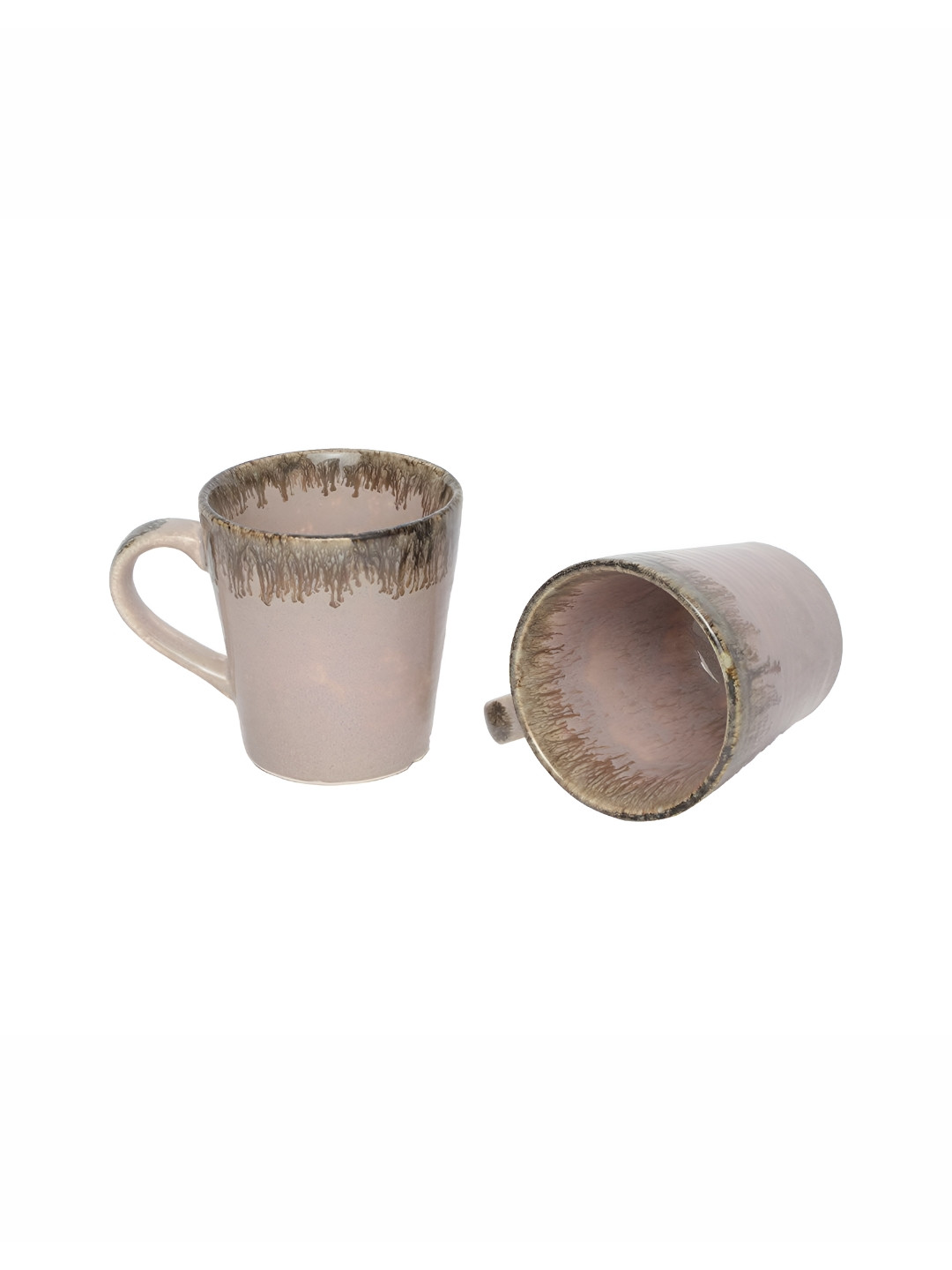 AMALAFIEE CERAMICS Apex Pink Ceramic Handmade 2 Piece Cups-250ml