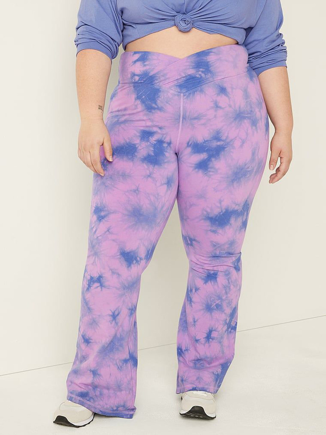 Victoria's Secret PINK Cotton High-Waist V Crossover Leggings in Full Length