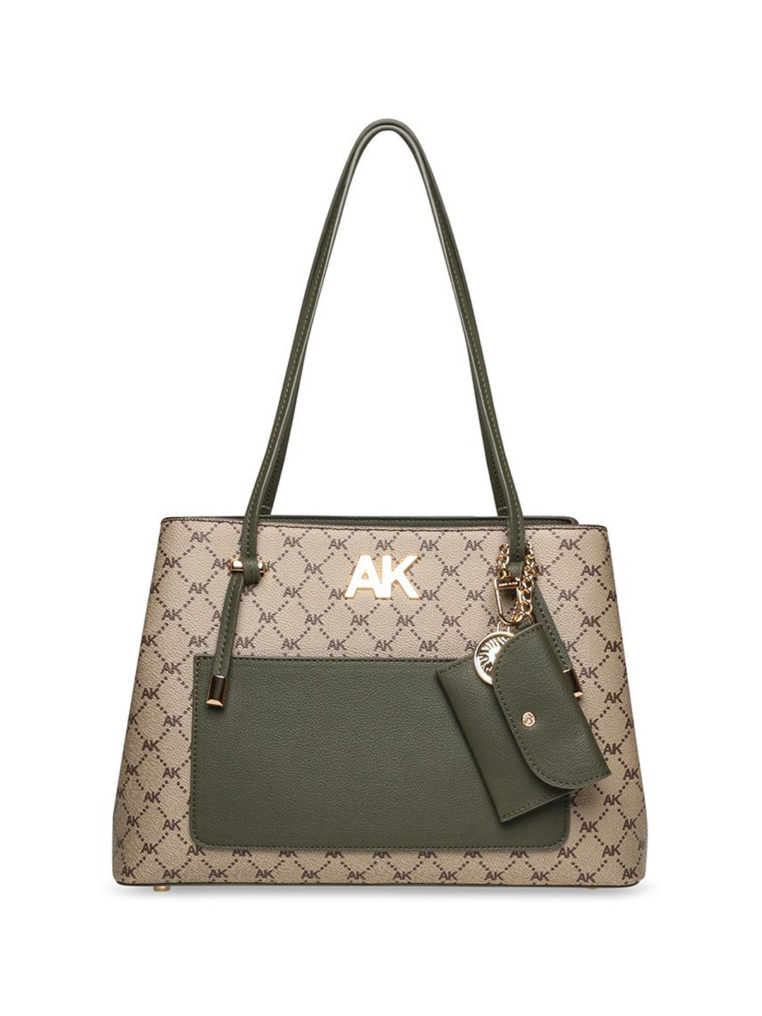 ANNE KLEIN Animal Women Colourblocked Structured Handheld Bag with Quilted