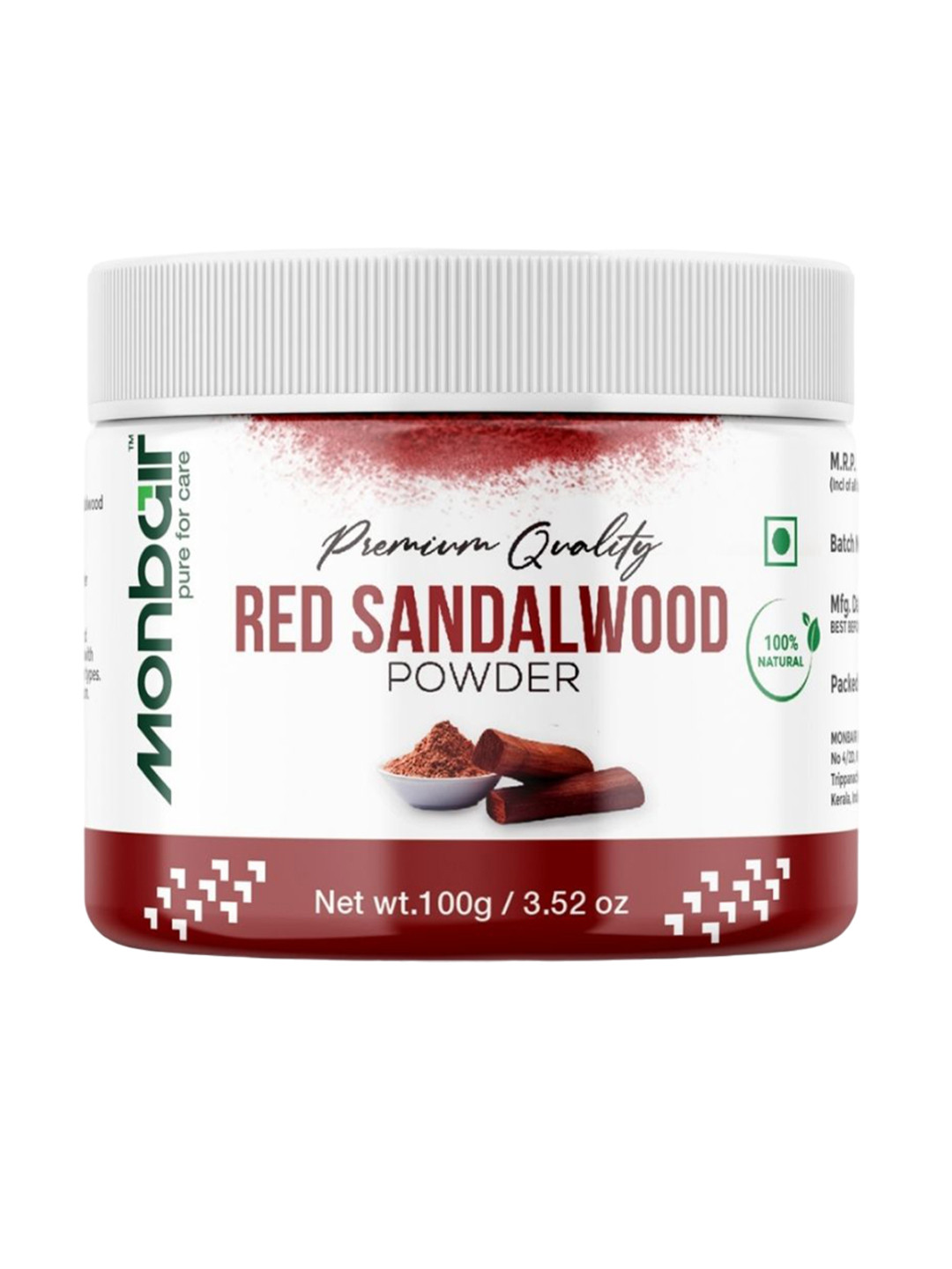 MONBAIR Organic Red Sandalwood Powder Face Pack-100g