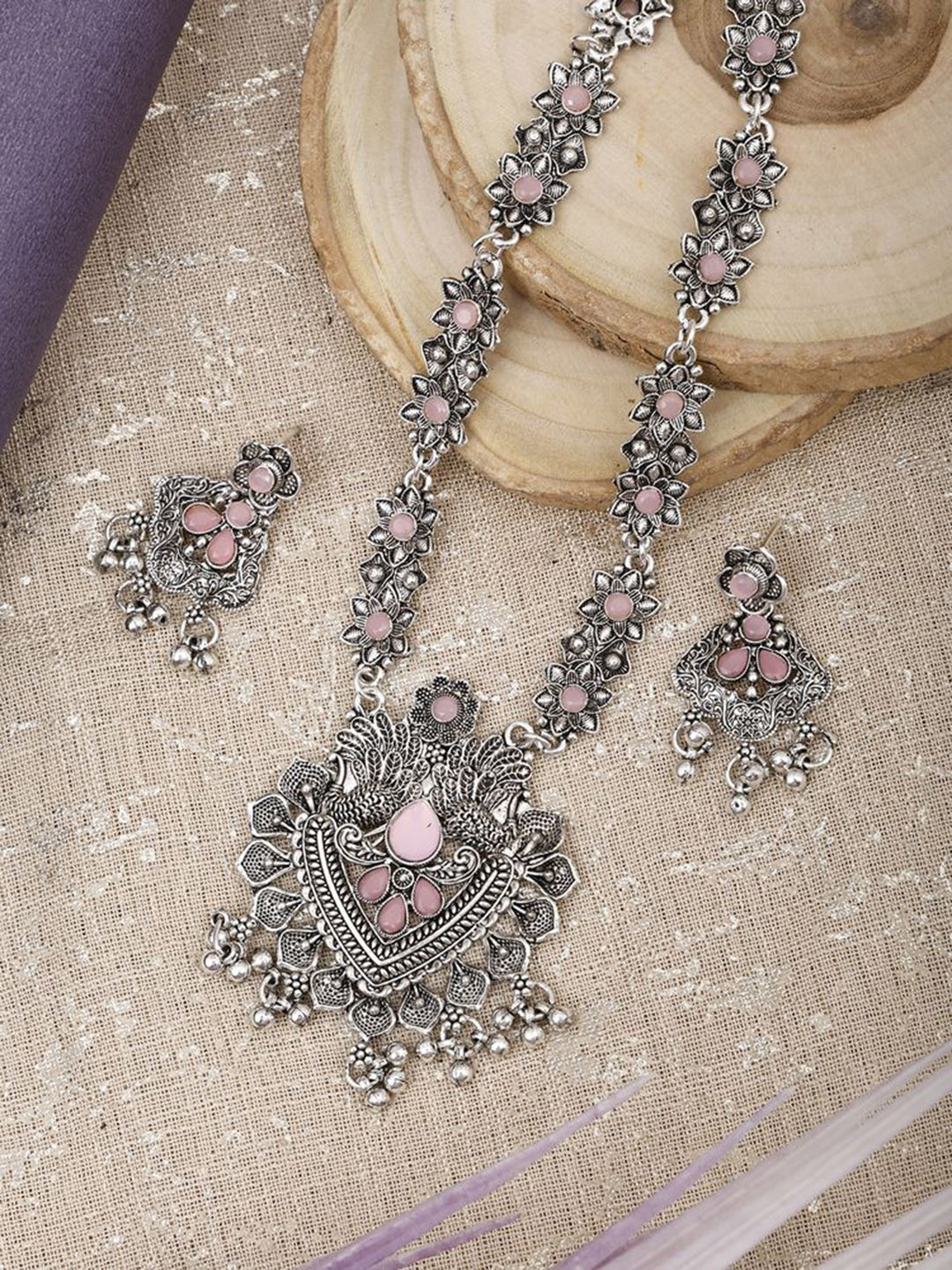 SUNHARI Stone Studded Jewellery Set