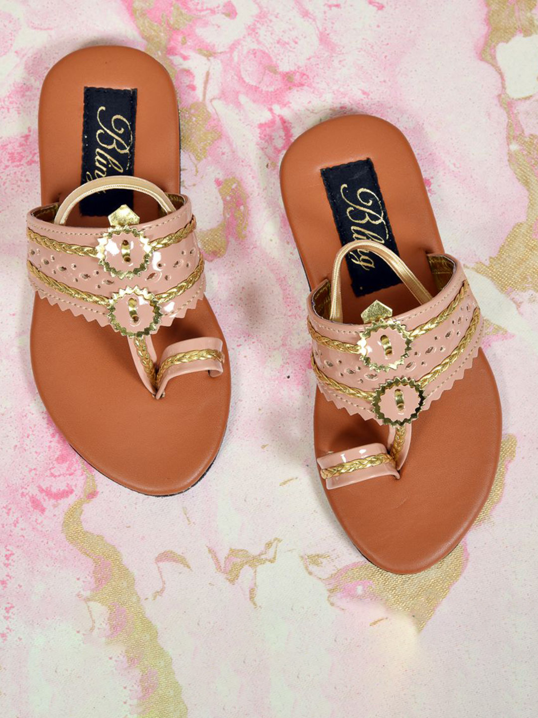 Bling footwears Girls Ethnic Open Toe Flats