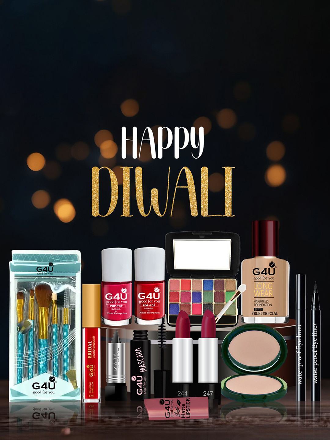 G4U Set Of 16 Karwa Chauth Special Makeup Combo