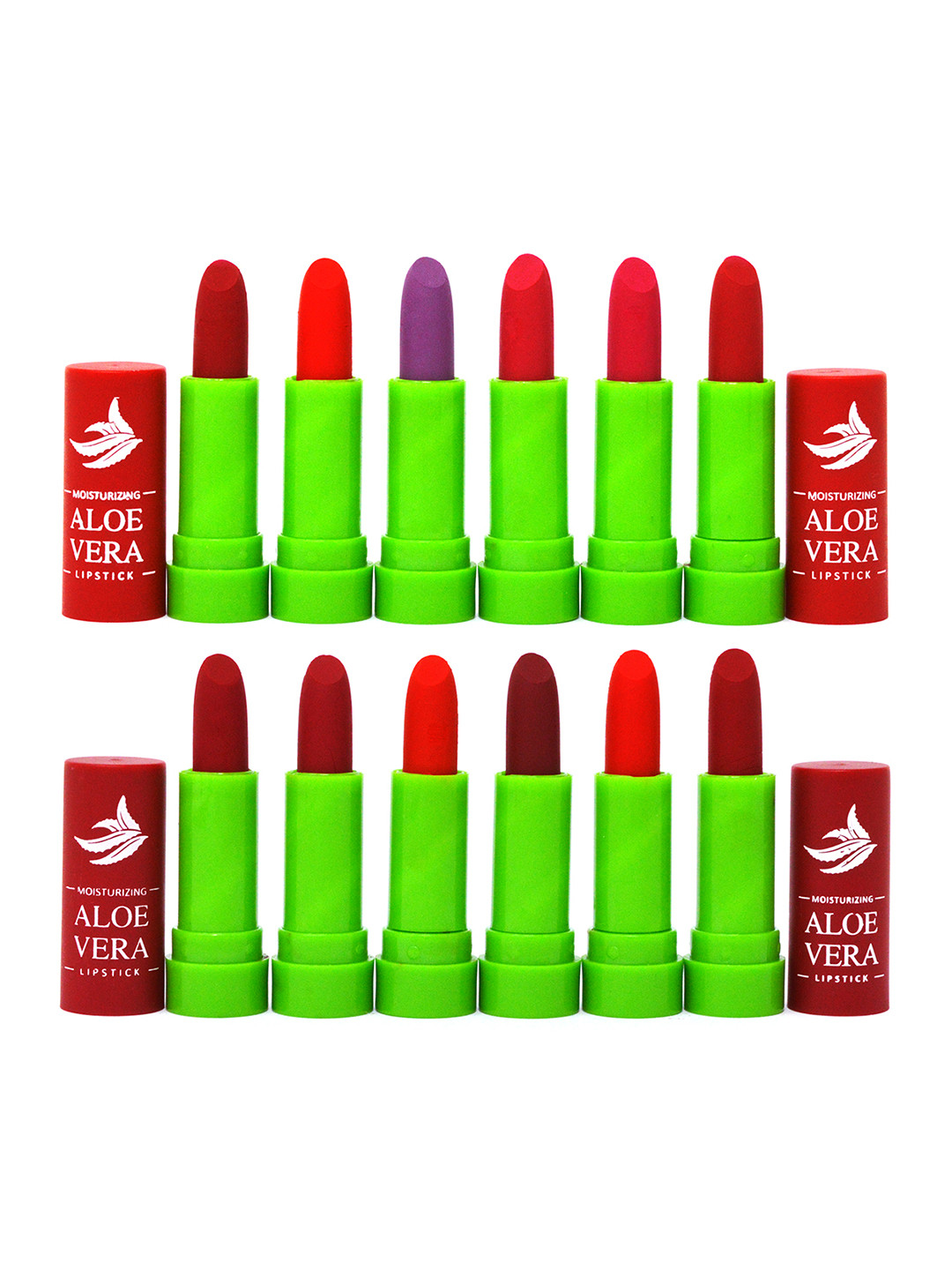 A.D.S Set Of 12 Aloevera Long-Lasting Matte Lipstick- 4 g Each - LT105