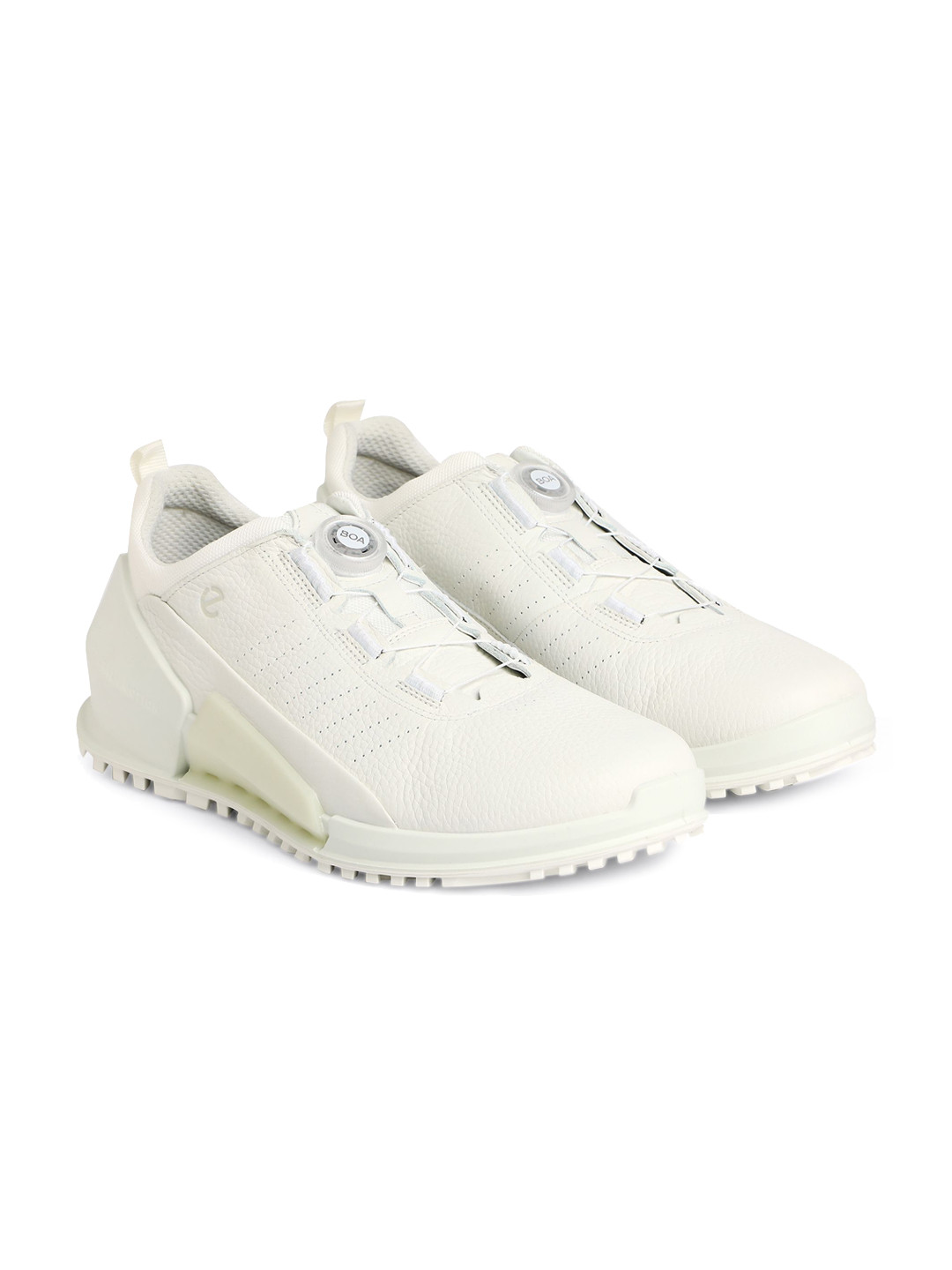 ECCO Men Biom 2.0 Solid Round Toe Leather Sneakers