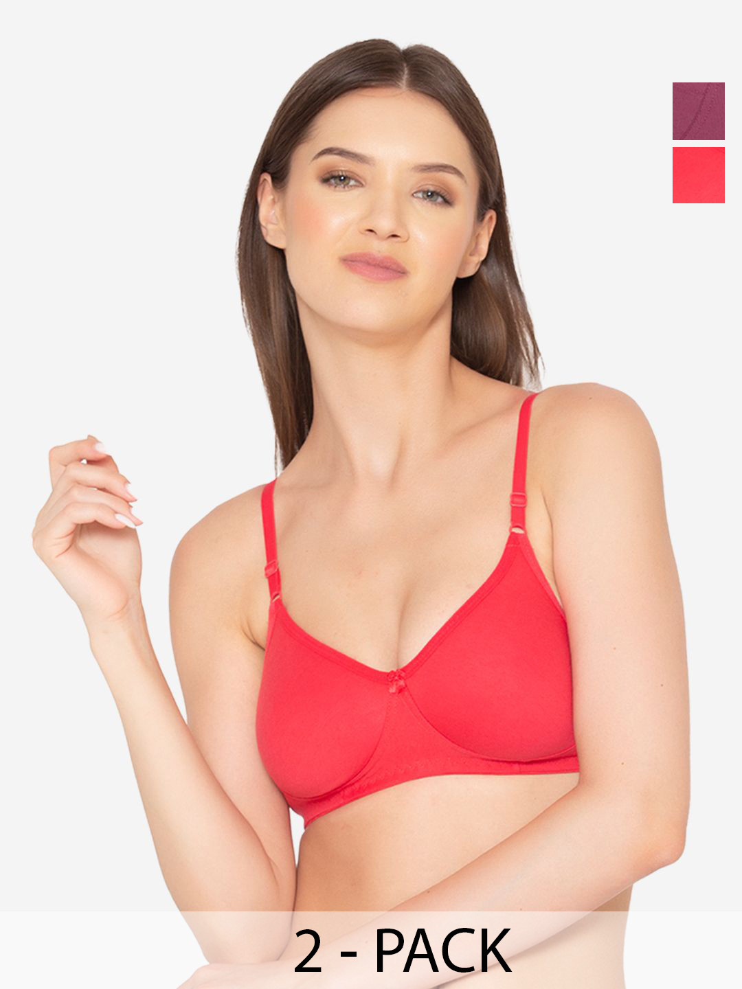 GROVERSONS Paris Beauty Pack of 2 Women Non-Padded Full Coverage Bra