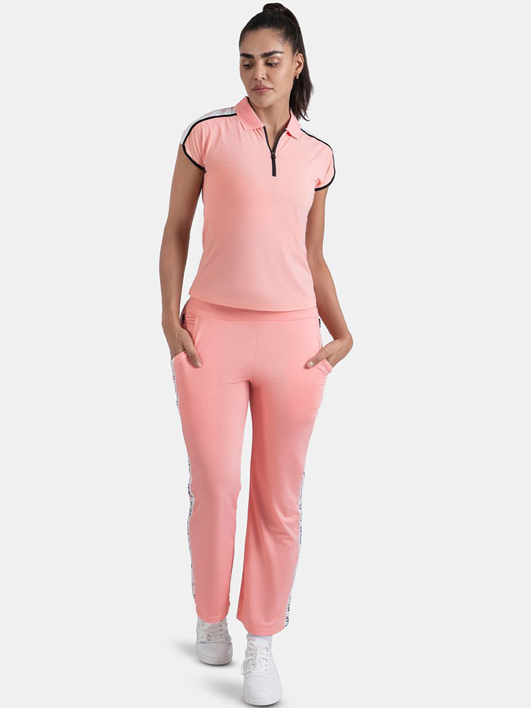 STRCH Women Mid Rise Breezy Power Stride Double Pockets Track Pants