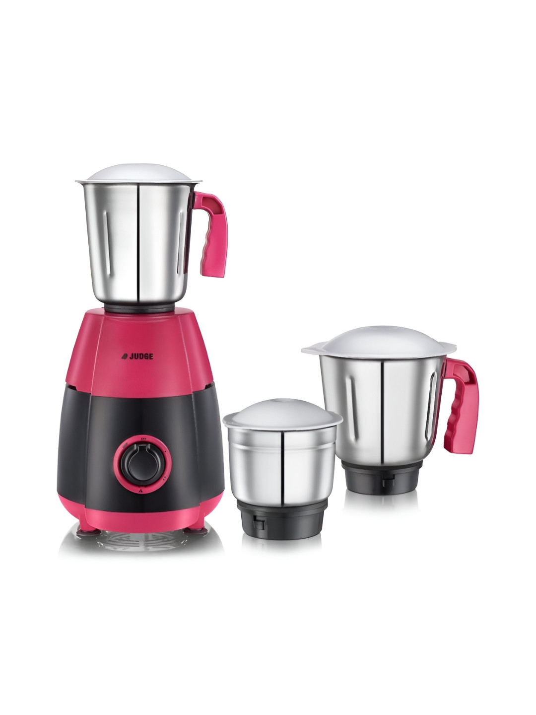 Judge By Prestige Aura Overload Protection Pink Stainless Steel Ergonomic & Stylish Jar Handles For Convenient & Comfortable Grip 3 Jars Wet and Dry Grinder-750W