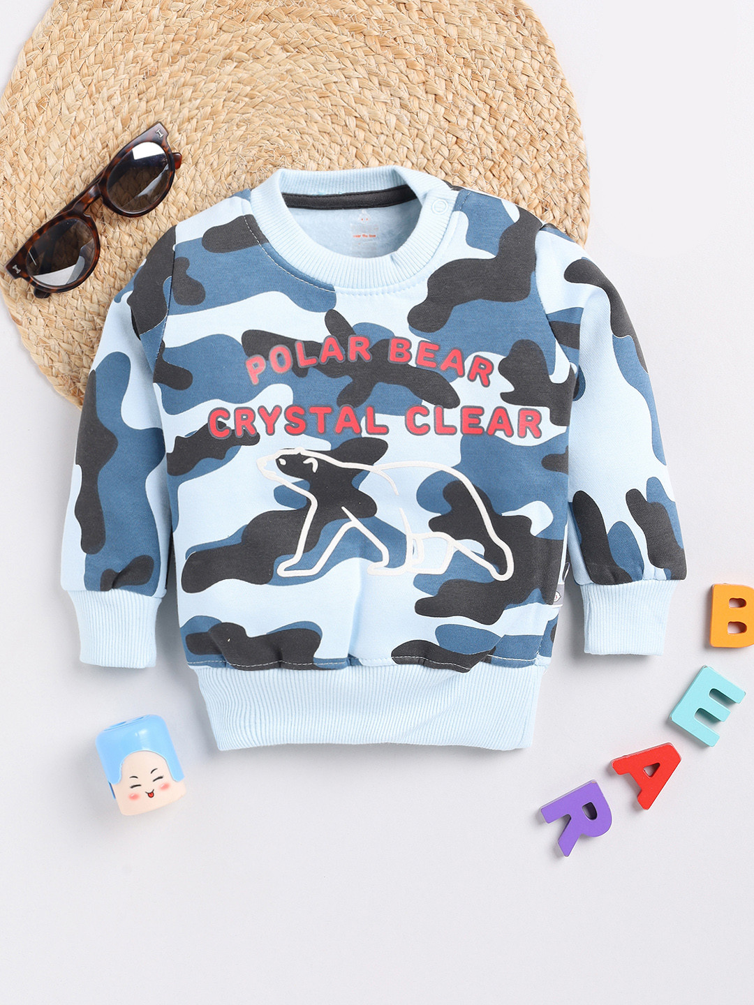 YK X Tinyo Infant Boys Printed Pure Cotton Sweatshirt