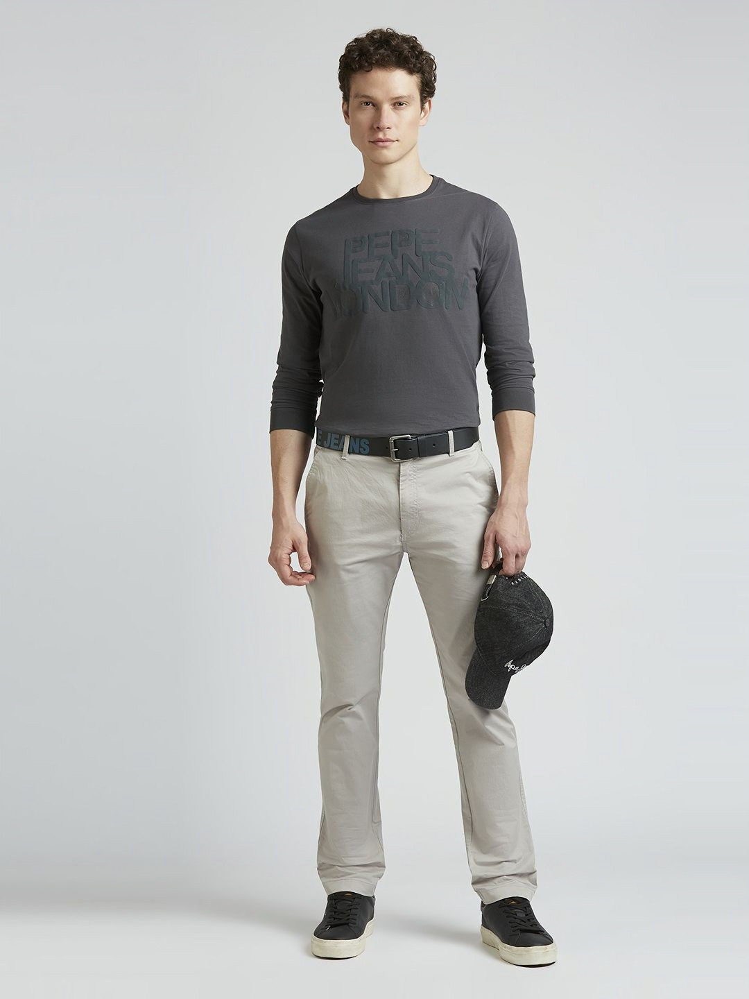 Pepe Jeans Men Brand Logo Printed Round Neck Pure Cotton Slim Fit T-shirt