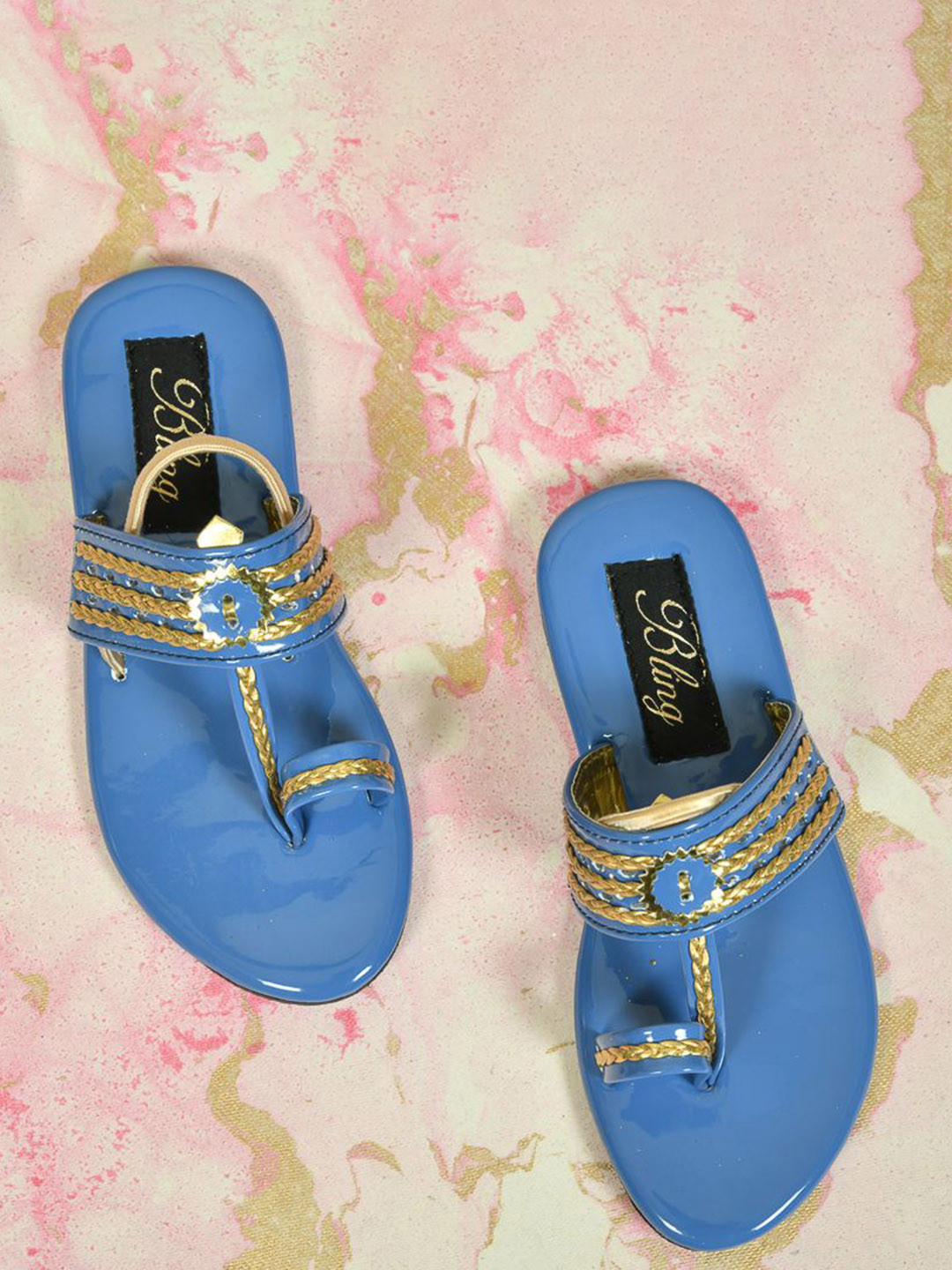 Bling footwears Girls Open Toe Flats