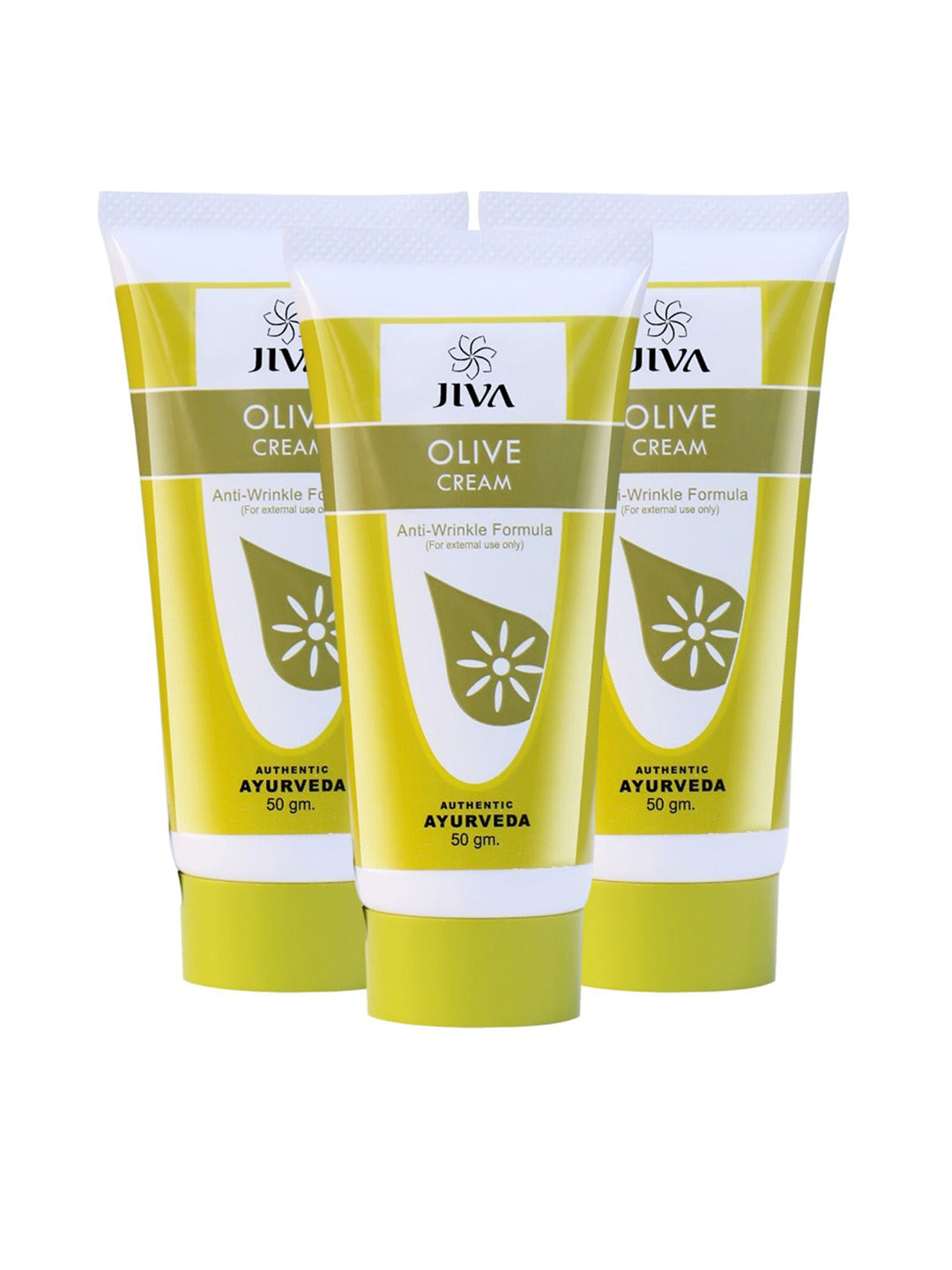 Jiva Set Of 3 Anti-Wrinkle Formula Olive Cream - 50g Each