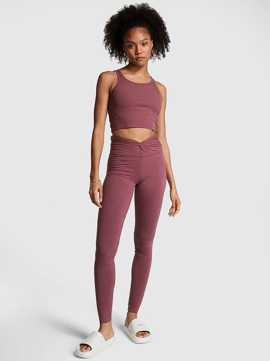 Victoria's Secret PINK Cotton Twist-Waist Leggings