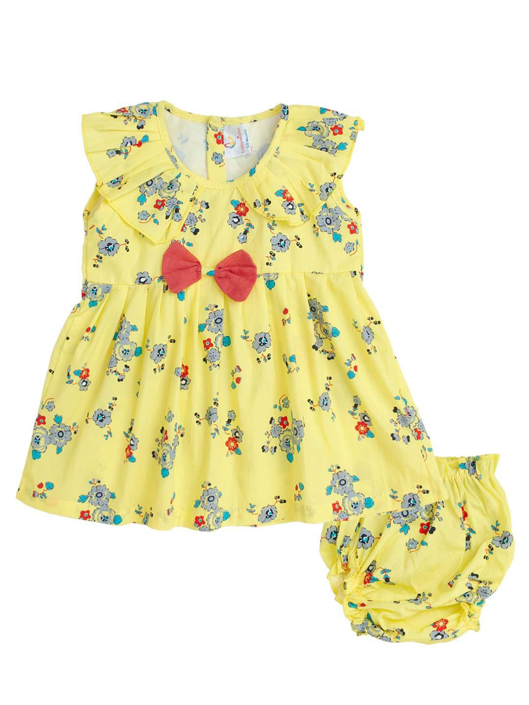 Babywish Girl Knee Length Sleeveless Printed Fit & Flare Dress