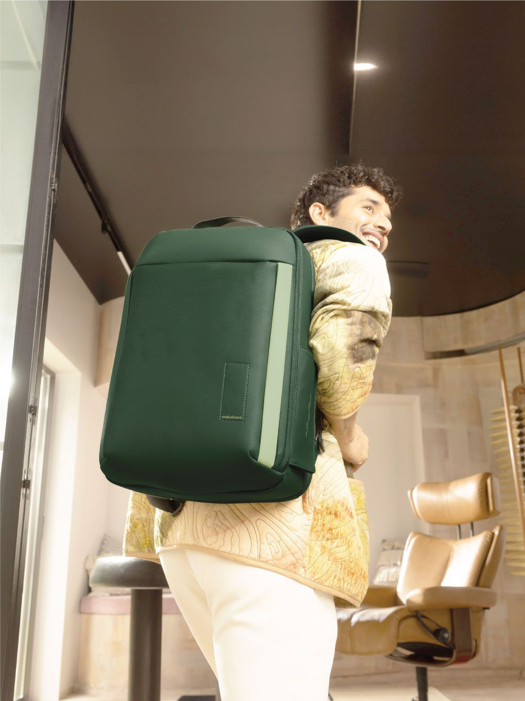 MOKOBARA Unisex Green Nylon Backpack