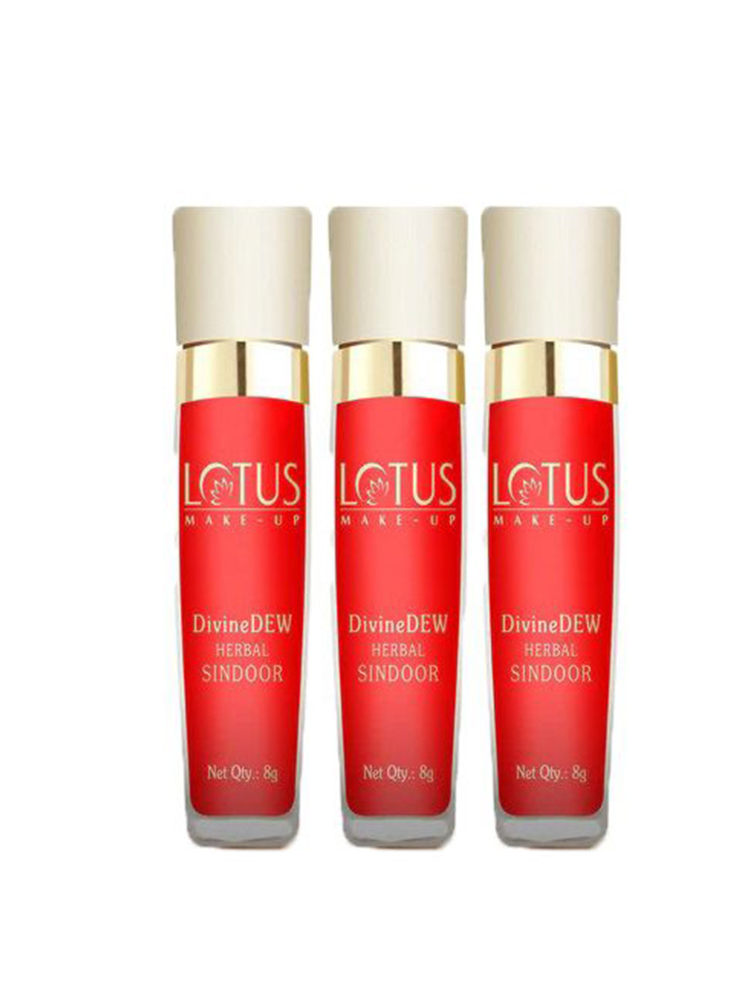 LOTUS Make-up Set Of 3 Divine Dew Water & Smudge Resistant Sindoor - 8g- Love Drop-21
