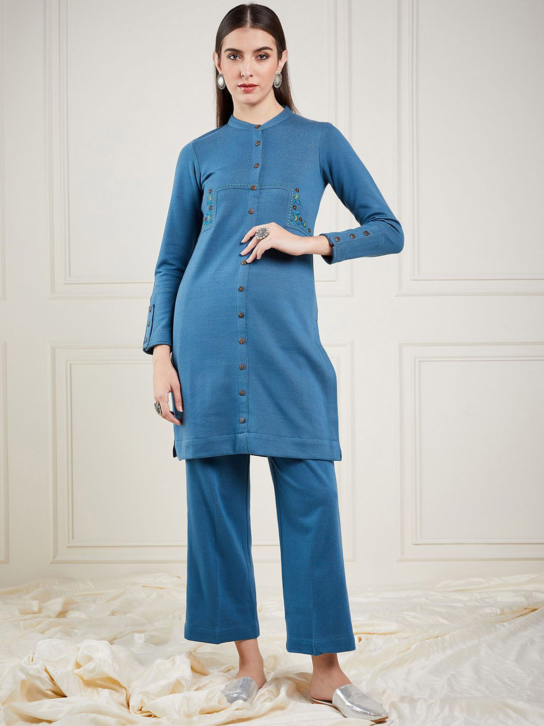 STADO  Band Collar Tunic with Trousers