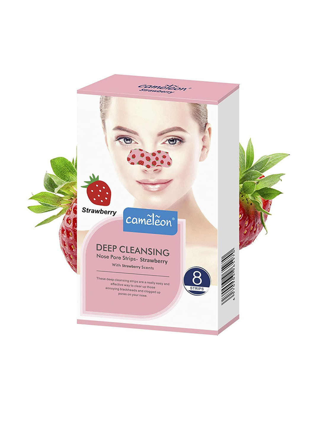 Cameleon Deep Cleansing Nose Pore Strips-Strawberry-8 Strips