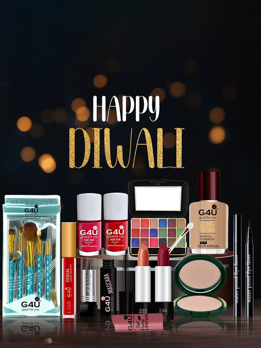 G4U Set Of 16 Karwa Chauth Special Makeup Combo