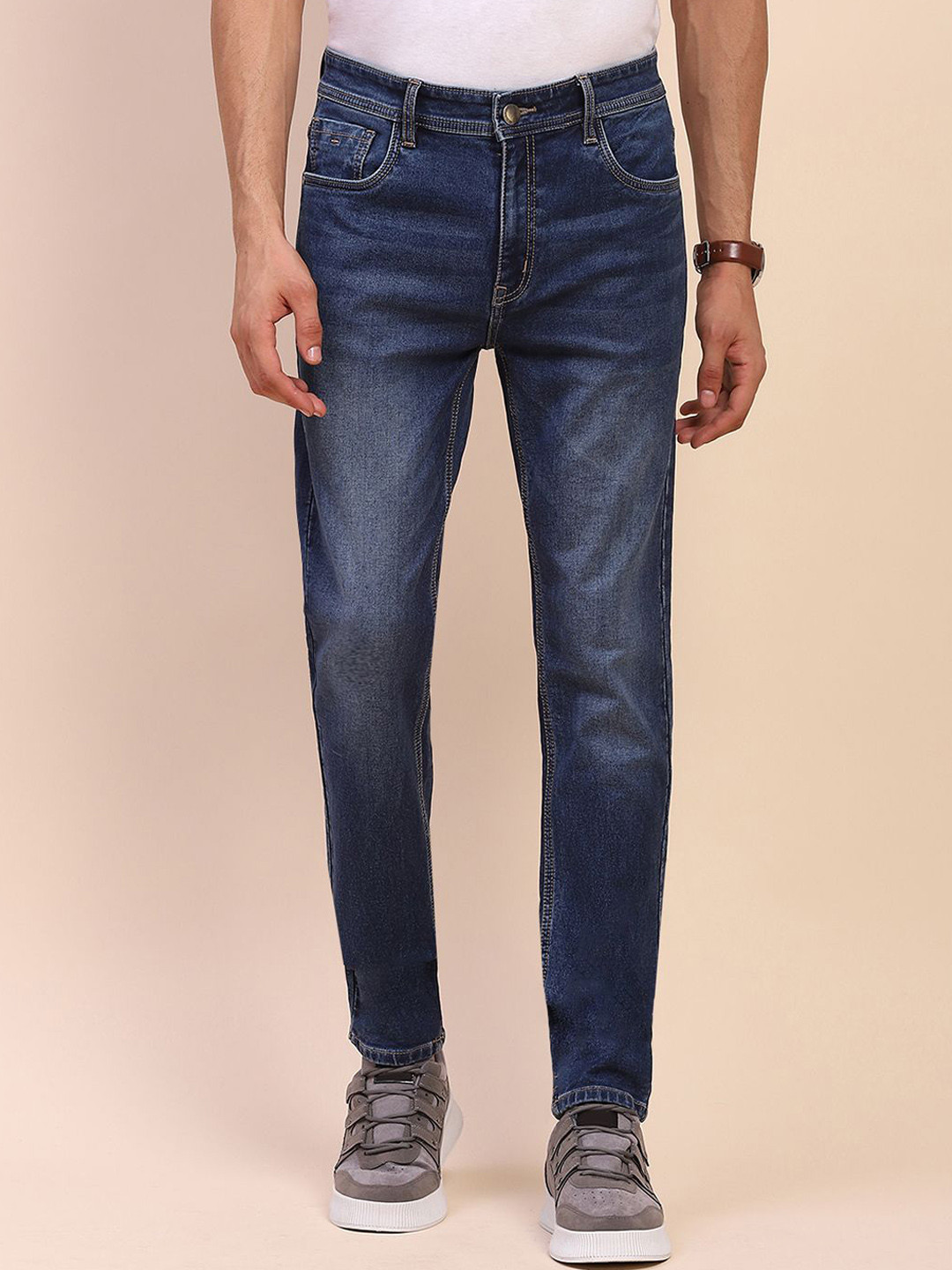 CAMLA Men Low Distress Light Fade Jeans