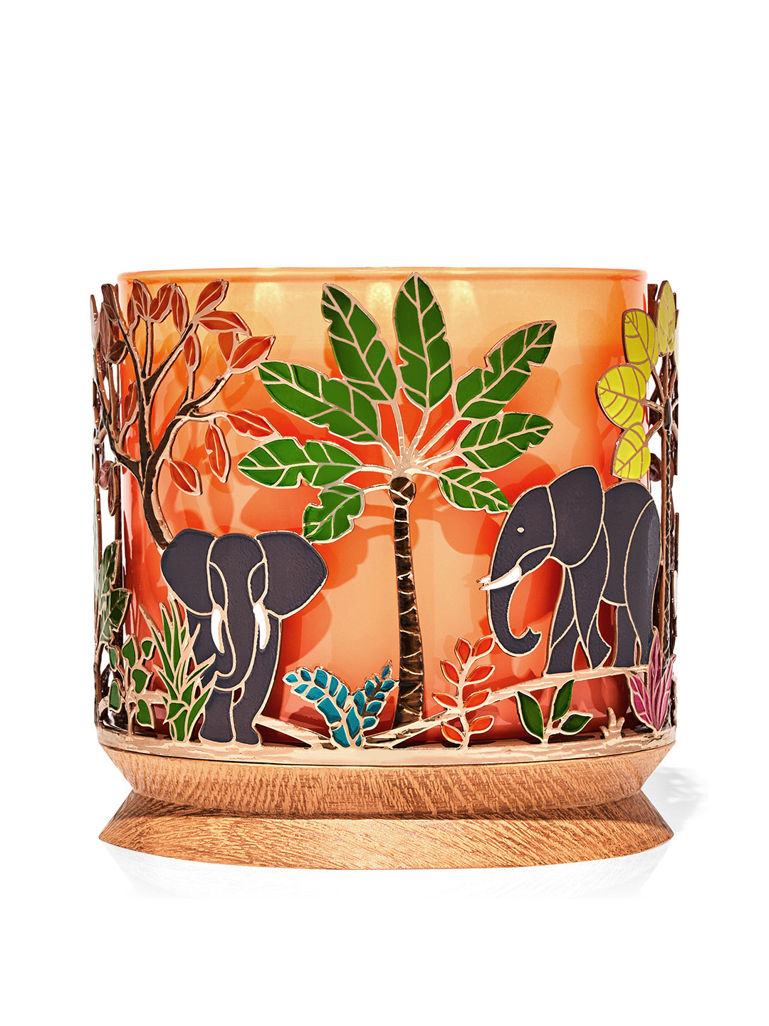 Bath & Body Works Elephant Scene 3-Wick Candle Holder