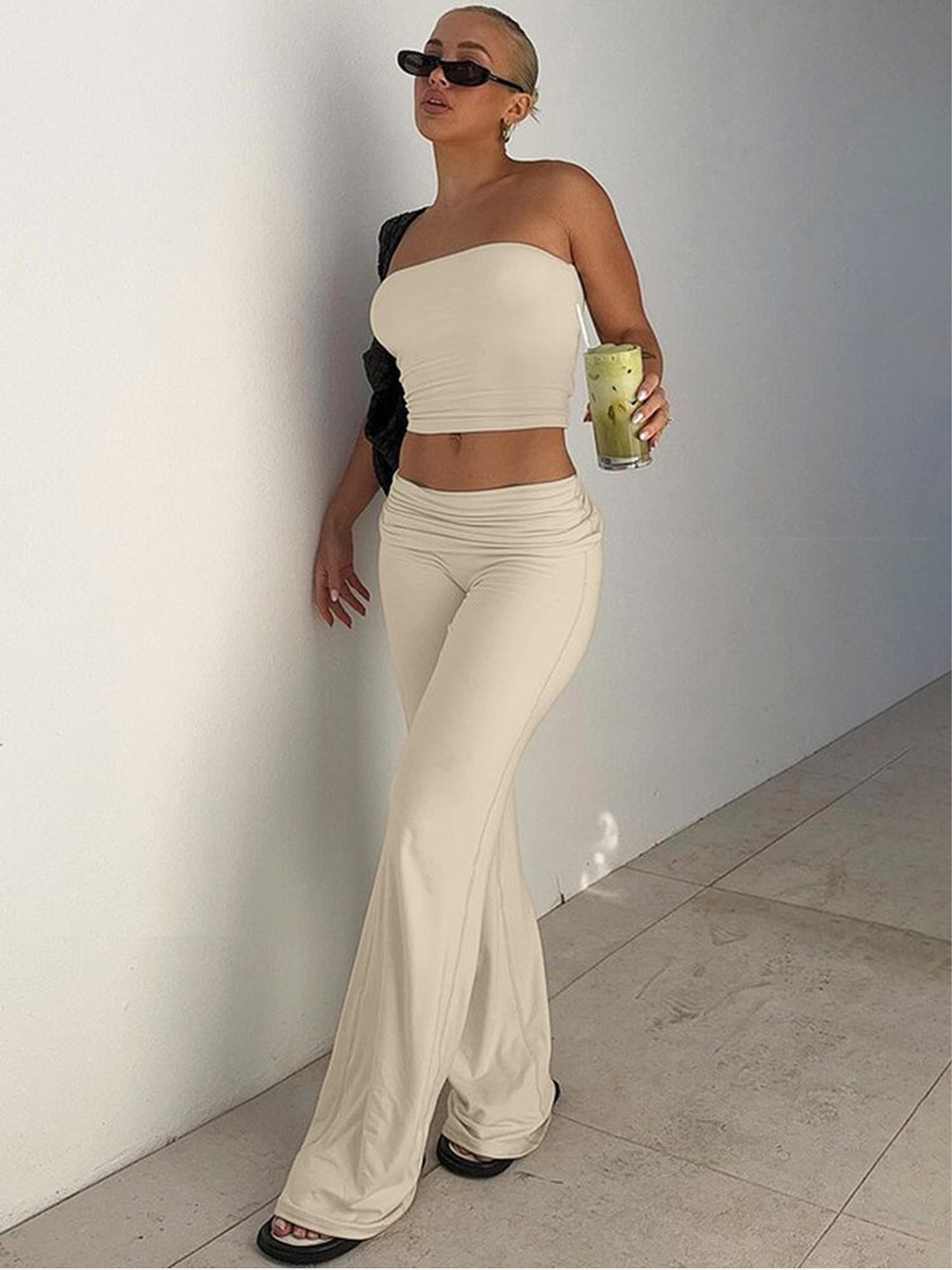 LULU & SKY Fitted Tube Top With Trouser