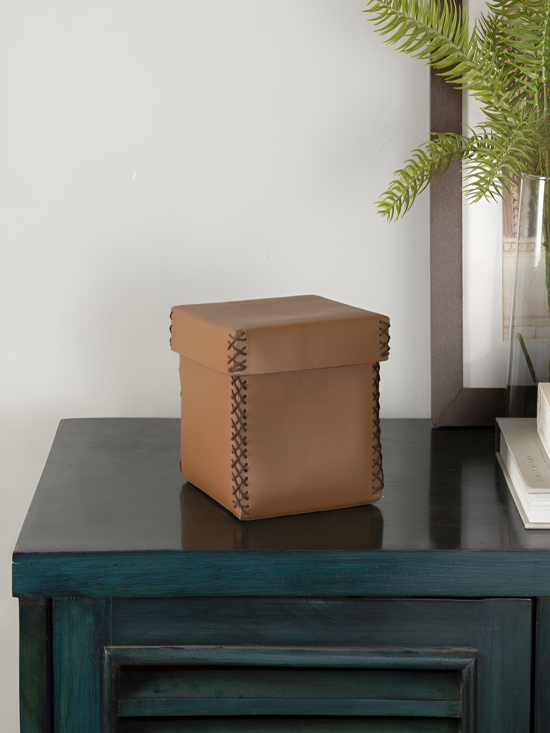 NILAAY Jack Tan Square Multi-Utility Leather Organiser