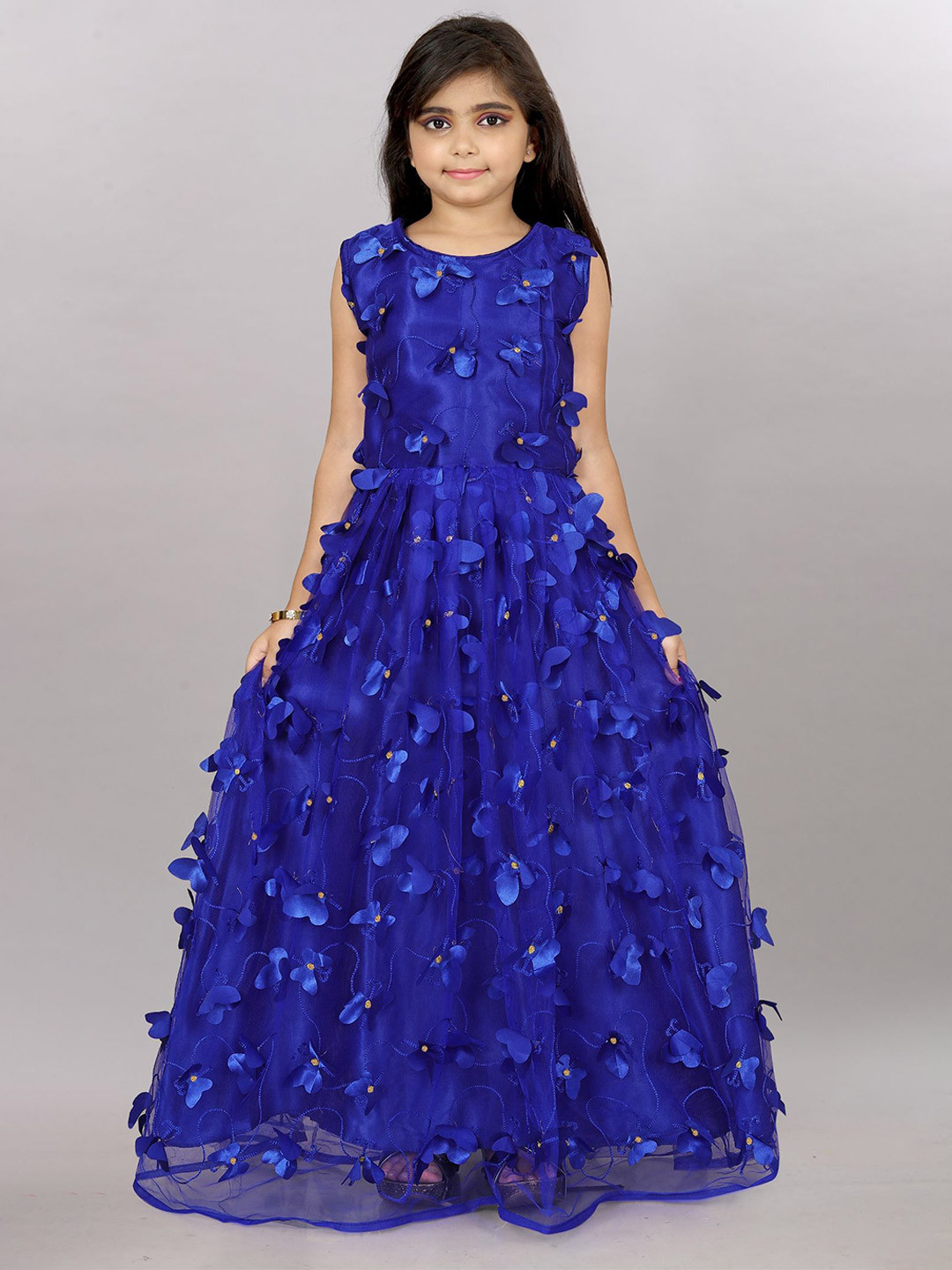 Buy JULEE Floral Girls Embroidered Gown Maxi Dress Dresses for