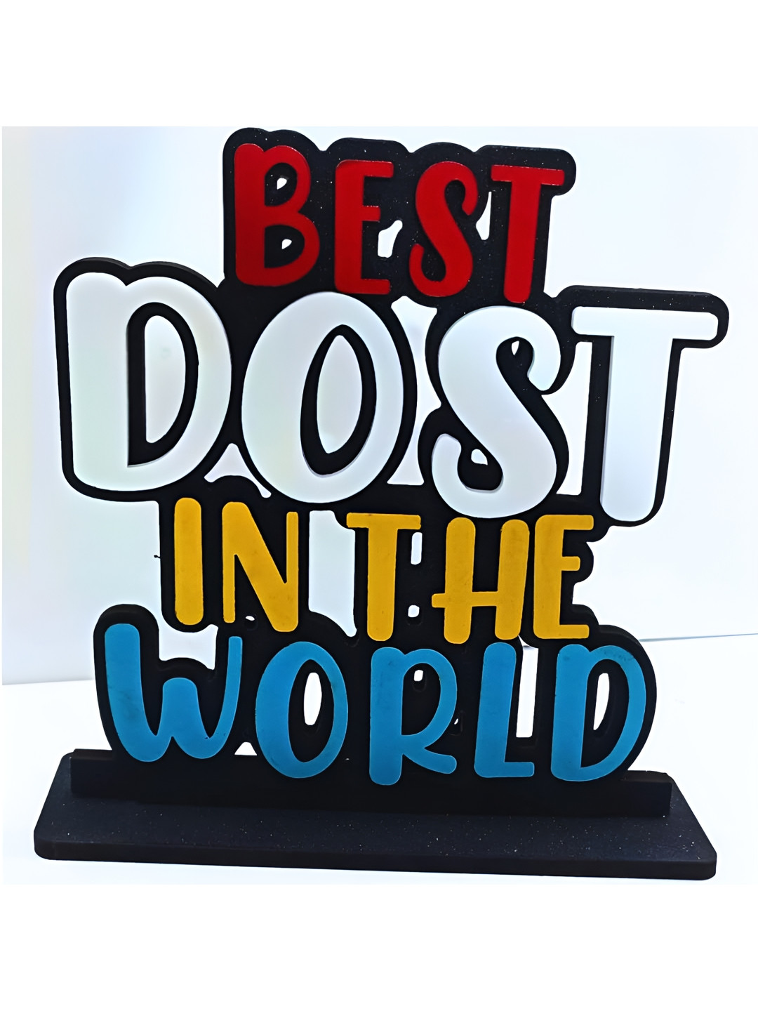 CLICK N SHIP White Wood Natural Living Room Small Showpiece - 5 Inches