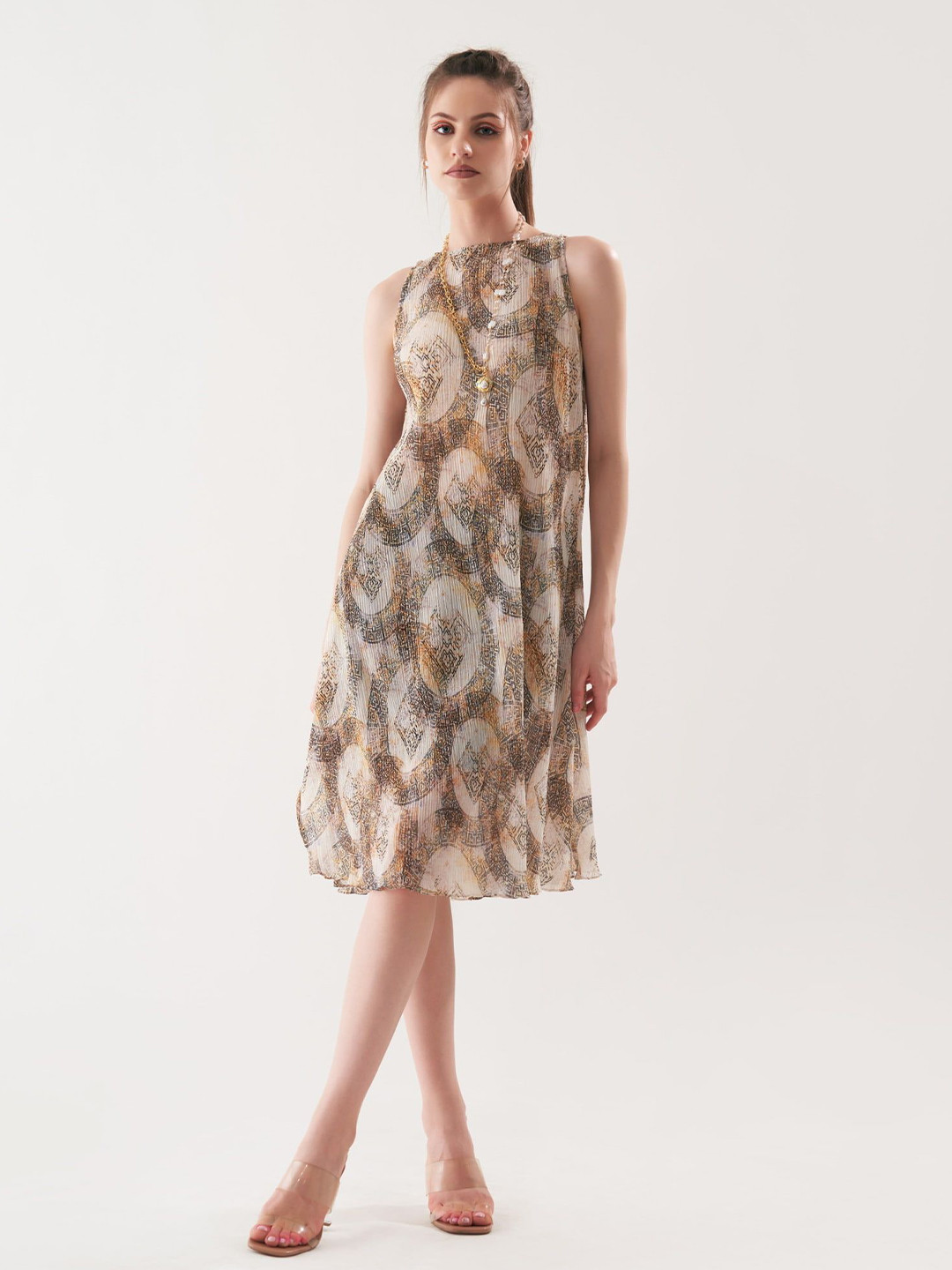 BOONS n PERKKS Printed A-Line Dress