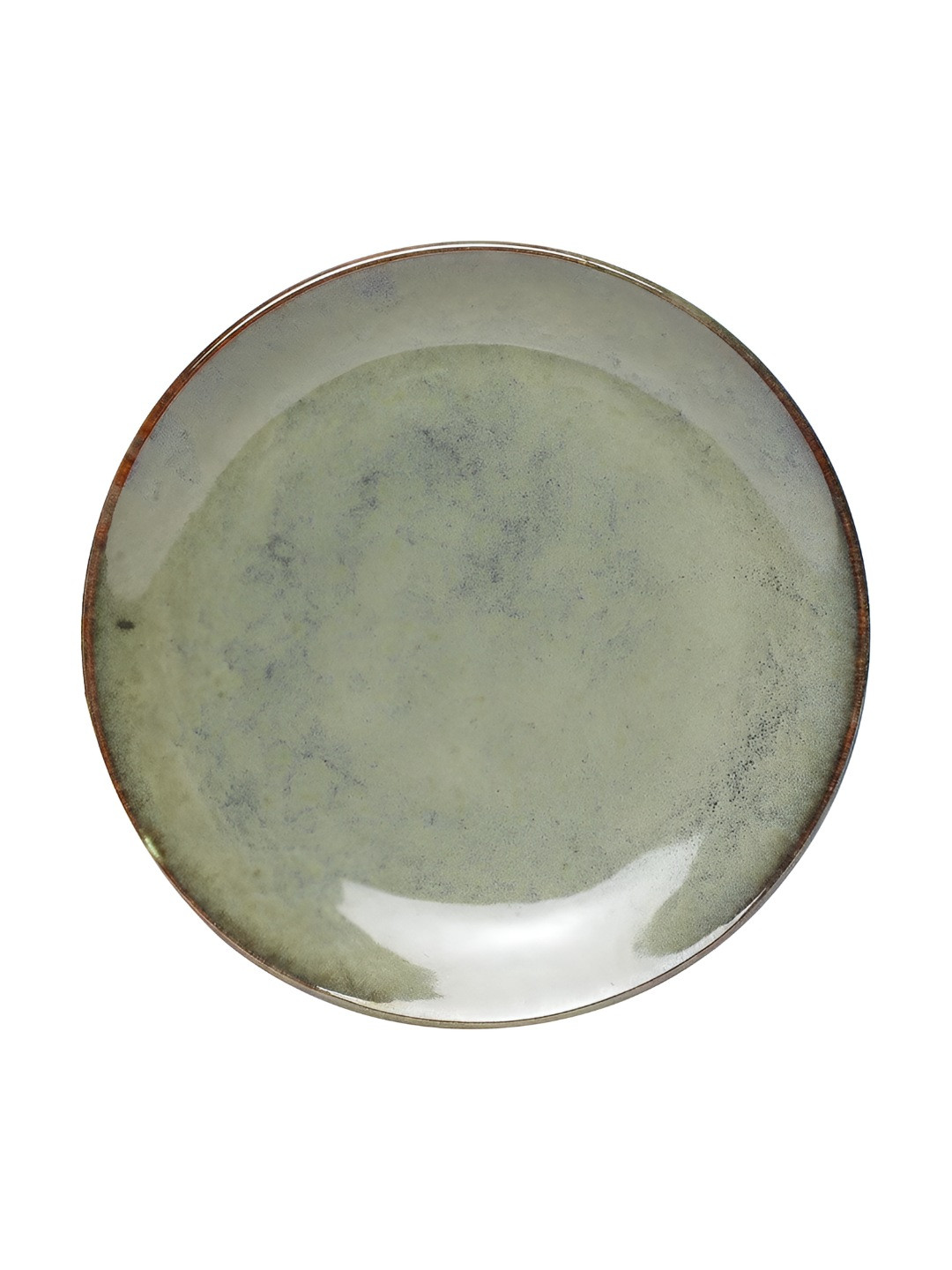 AMALAFIEE CERAMICS Green 2 Pieces Matte Ceramic Plates