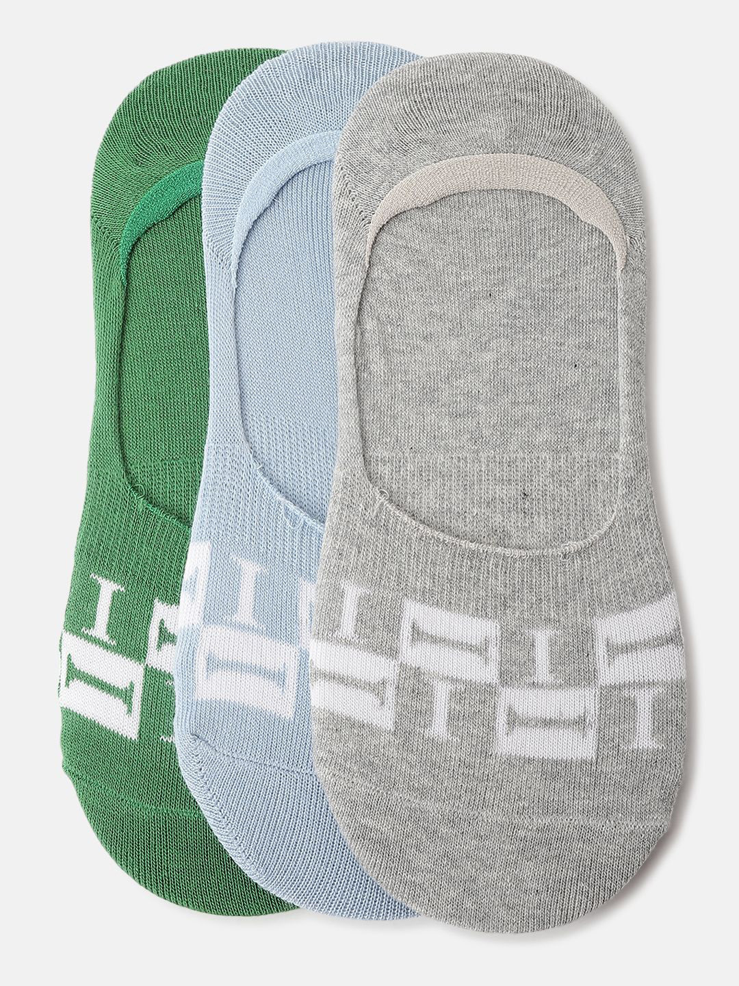 Iconic Pack Of 3 Patterned Shoe Liners Socks