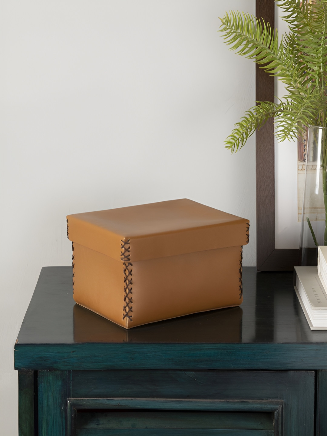 NILAAY Jack Tan Rectangular Multi-Utility Leather Organiser