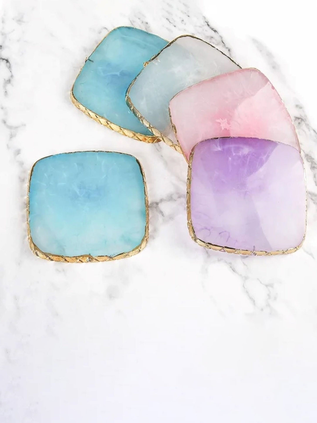 RANORE Square Shape Resin Nail Art Painting Palette - Blue