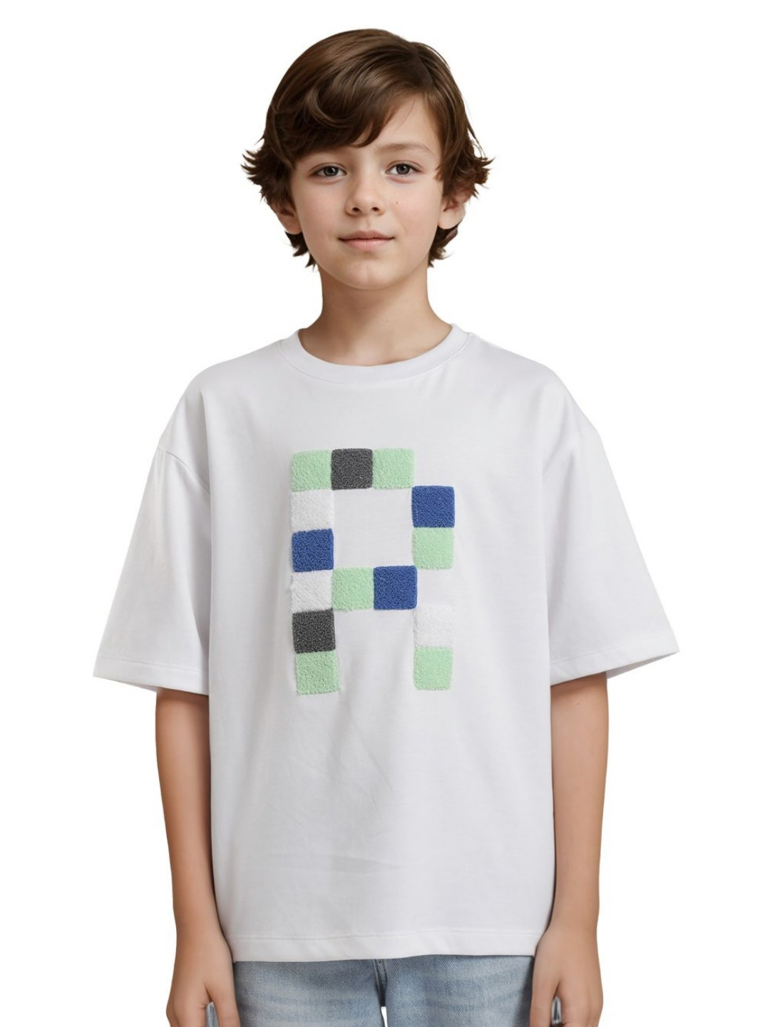 Rare Ones Boys Towel Embroidered Oversized Fit T-Shirt