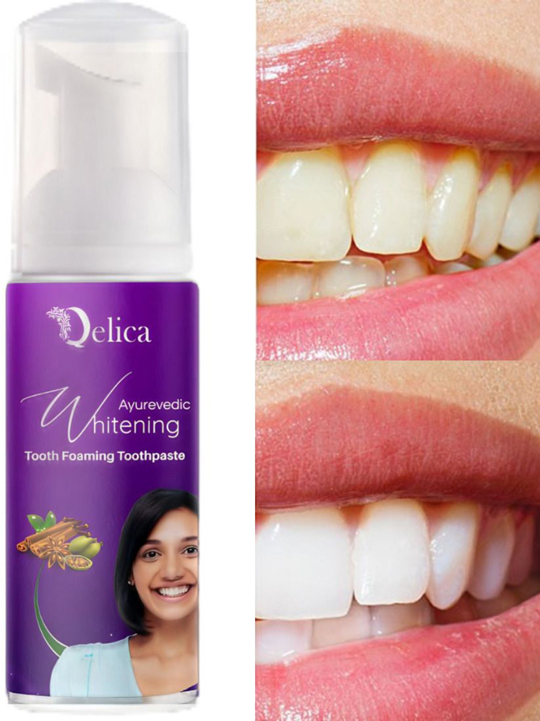Qelica Whitening Foaming Toothpaste 60 ml