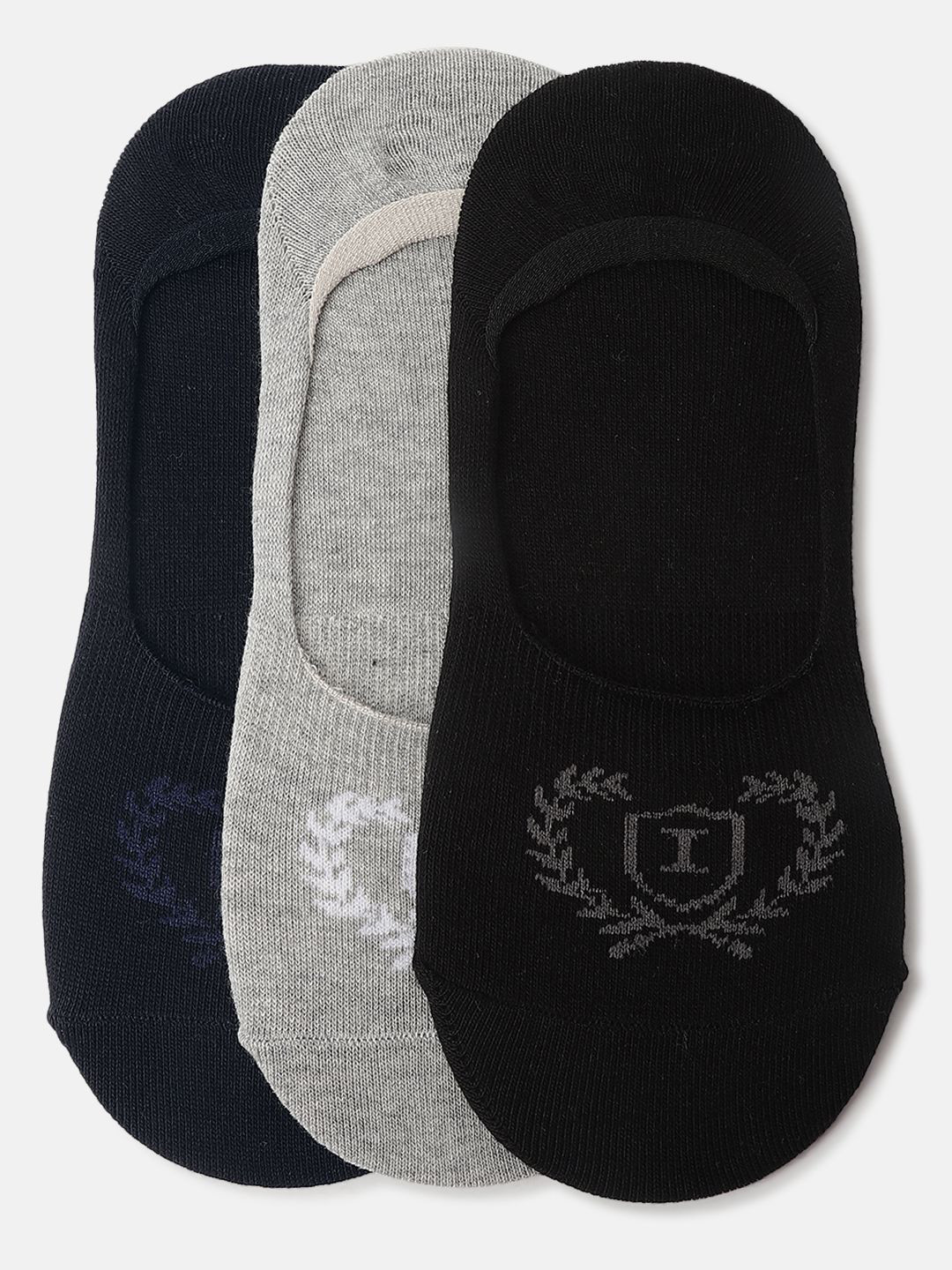 Iconic Pack Of 3 Patterned Shoe Liner Socks