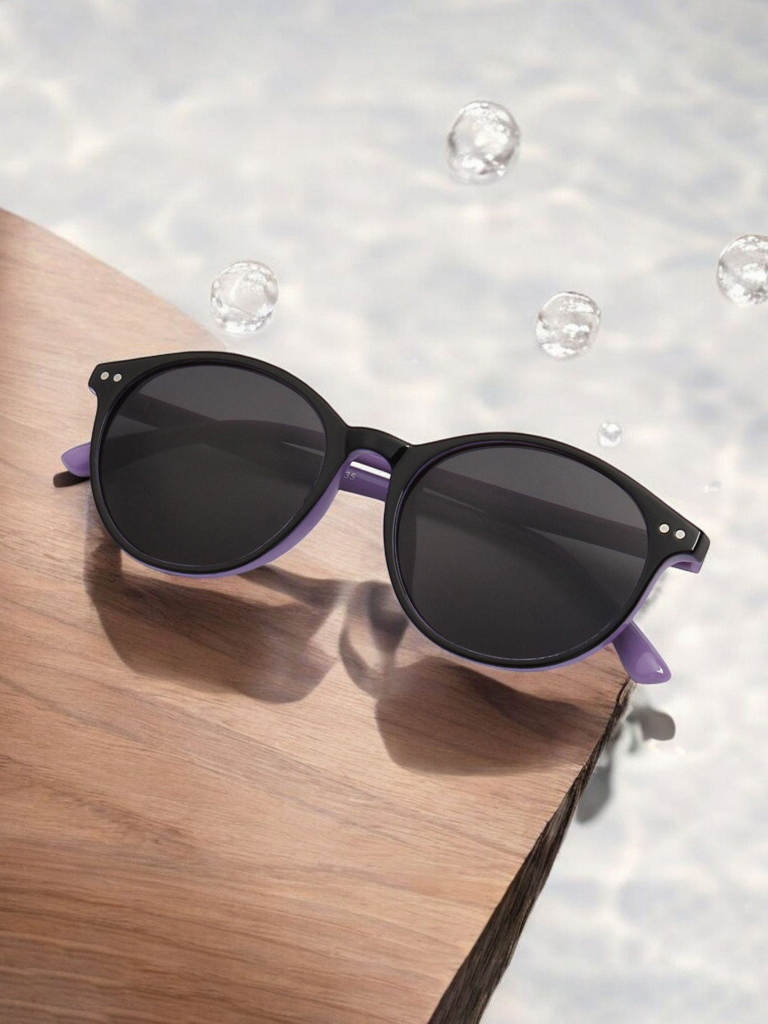 Ted Smith Unisex Round Sunglasses with Polarised and UV Protected Lens SHELDON_C35