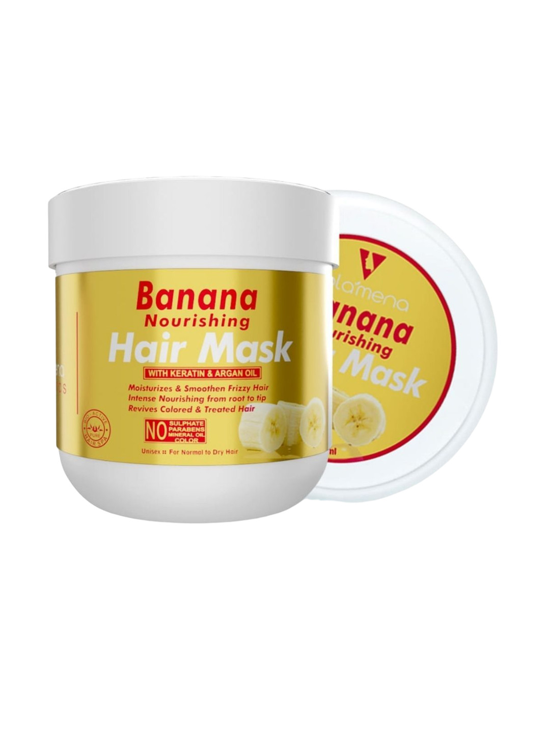 Volamena Banana Nourishing Hair Mask With Keratin & Argan Oil - 200 ml