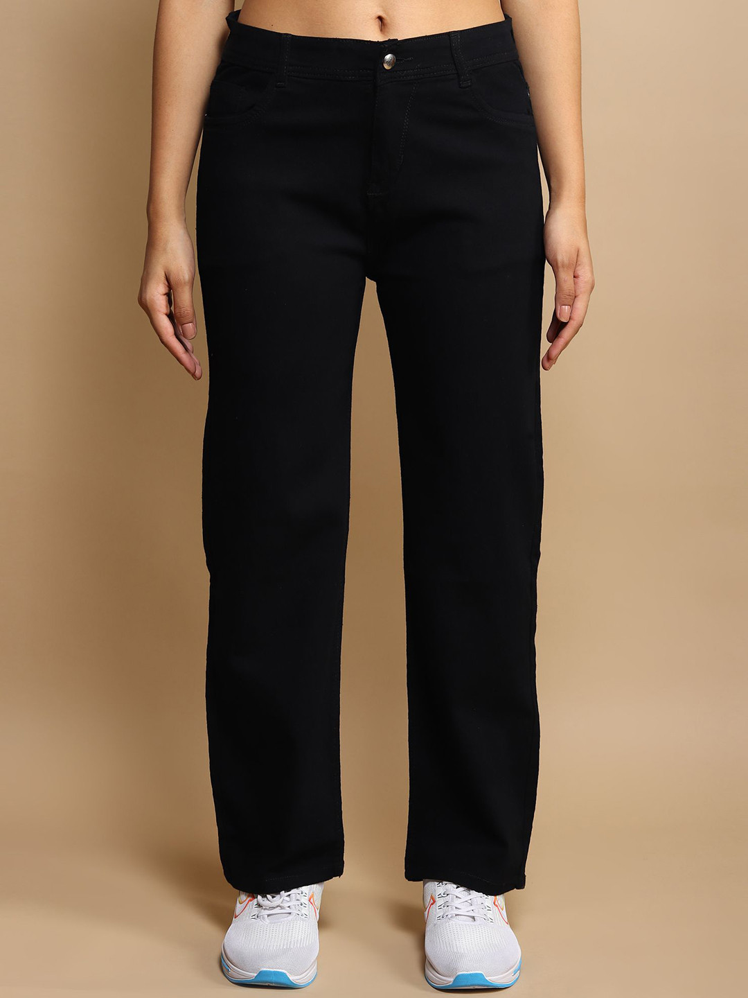 LIVE OK Women Rudolph Boyfriend Fit High-Rise Jeans