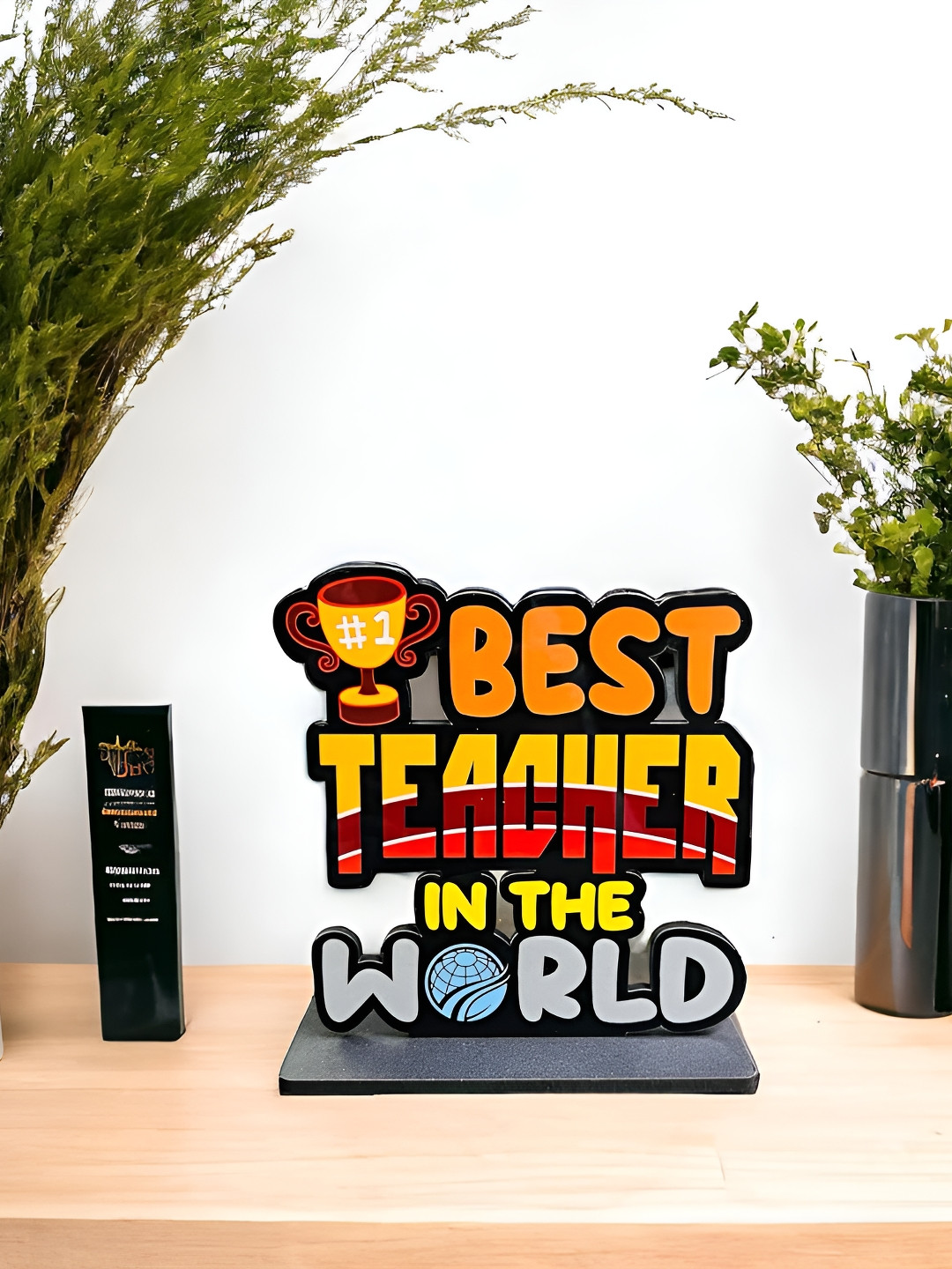 CLICK N SHIP Orange Wood Natural Living Room Small Showpiece - 5 Inches