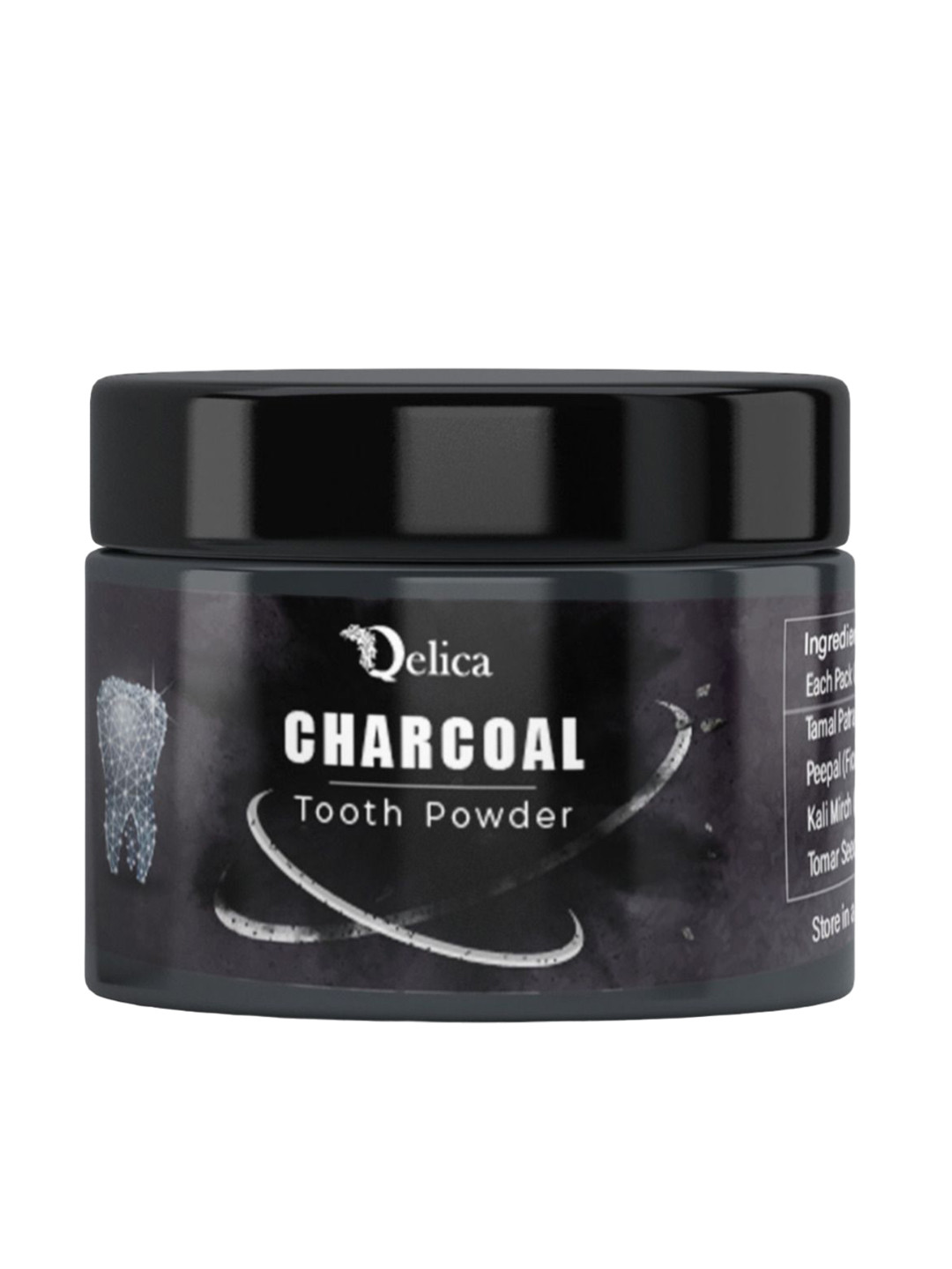 Qelica Charcoal Teeth Whitening Powder - 50 g