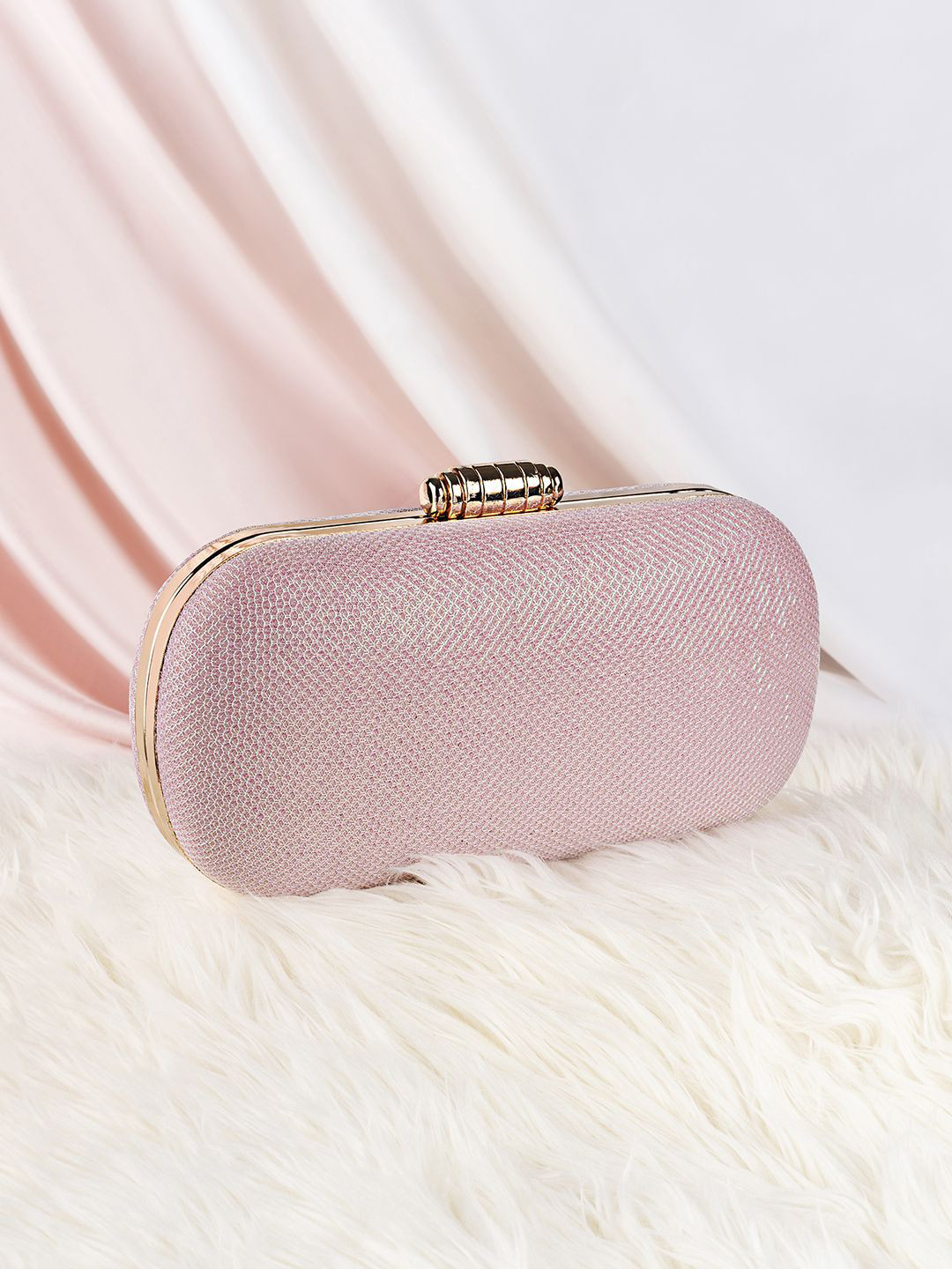 JOKER & WITCH Farrah Shimmery Suede Purse Clutch