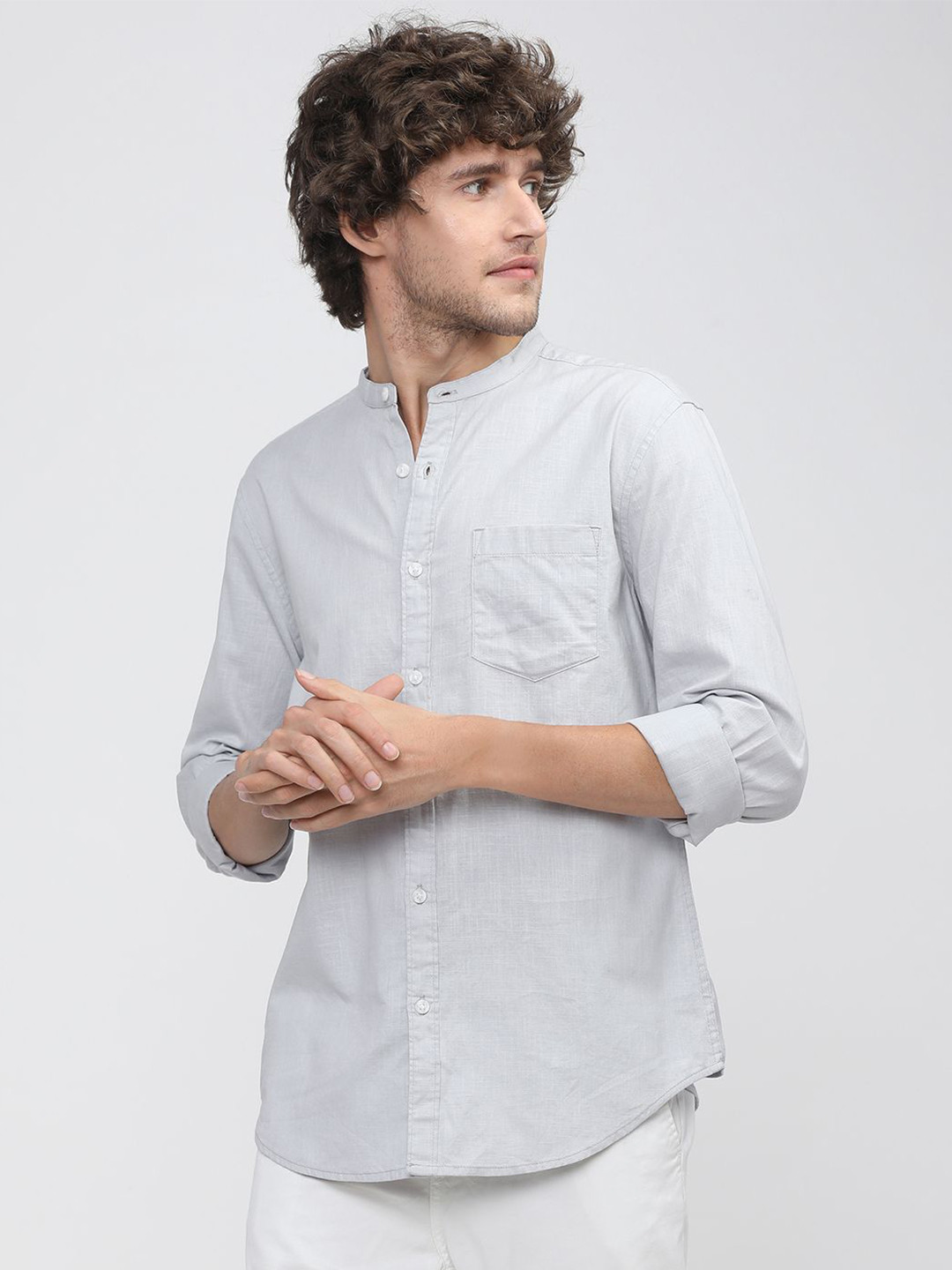 Ketch Mens Solid Casual Slim Fit Shirt