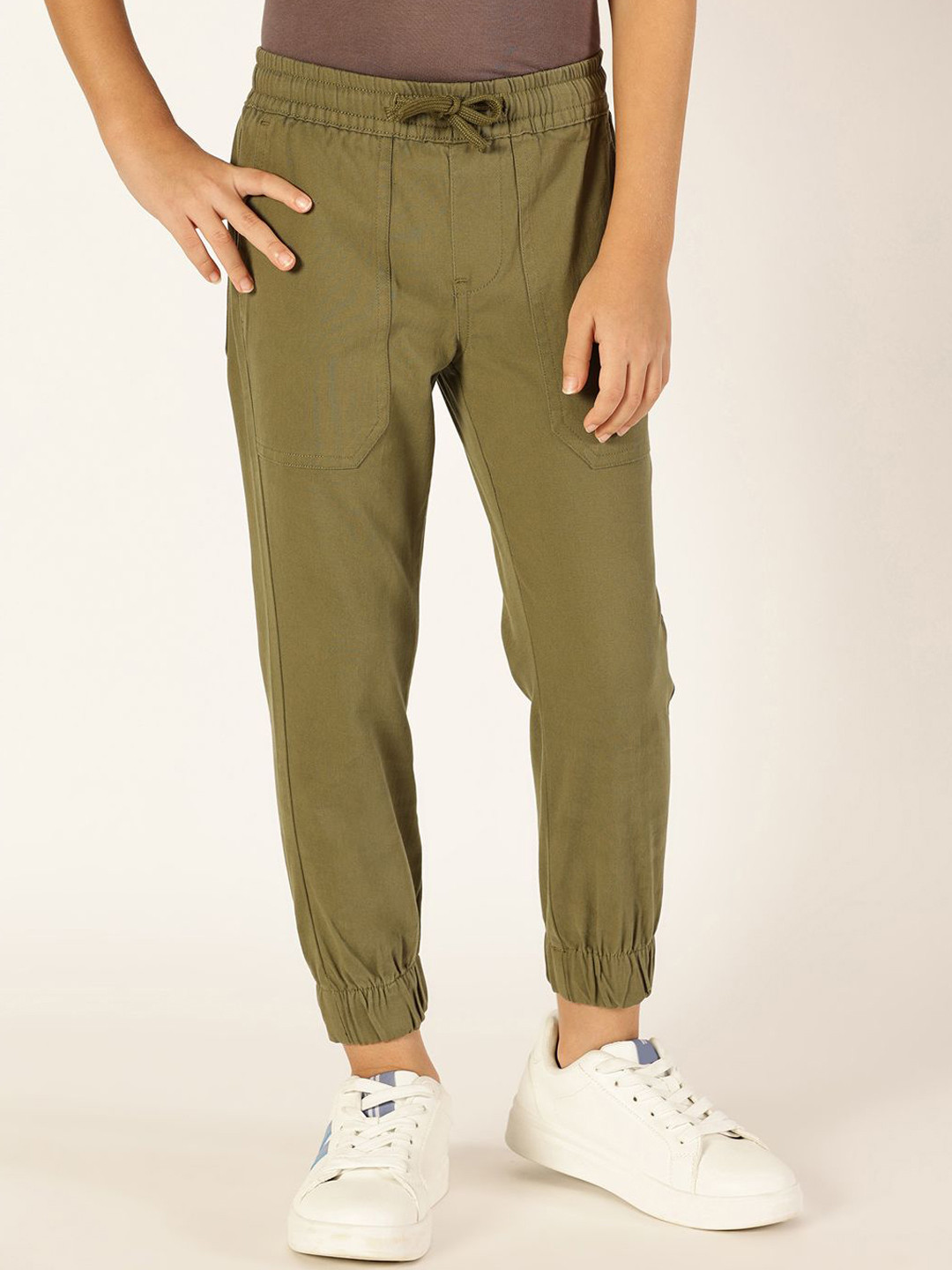 French Connection Boys Smart Easy Wash Joggers Mid-Rise Trousers